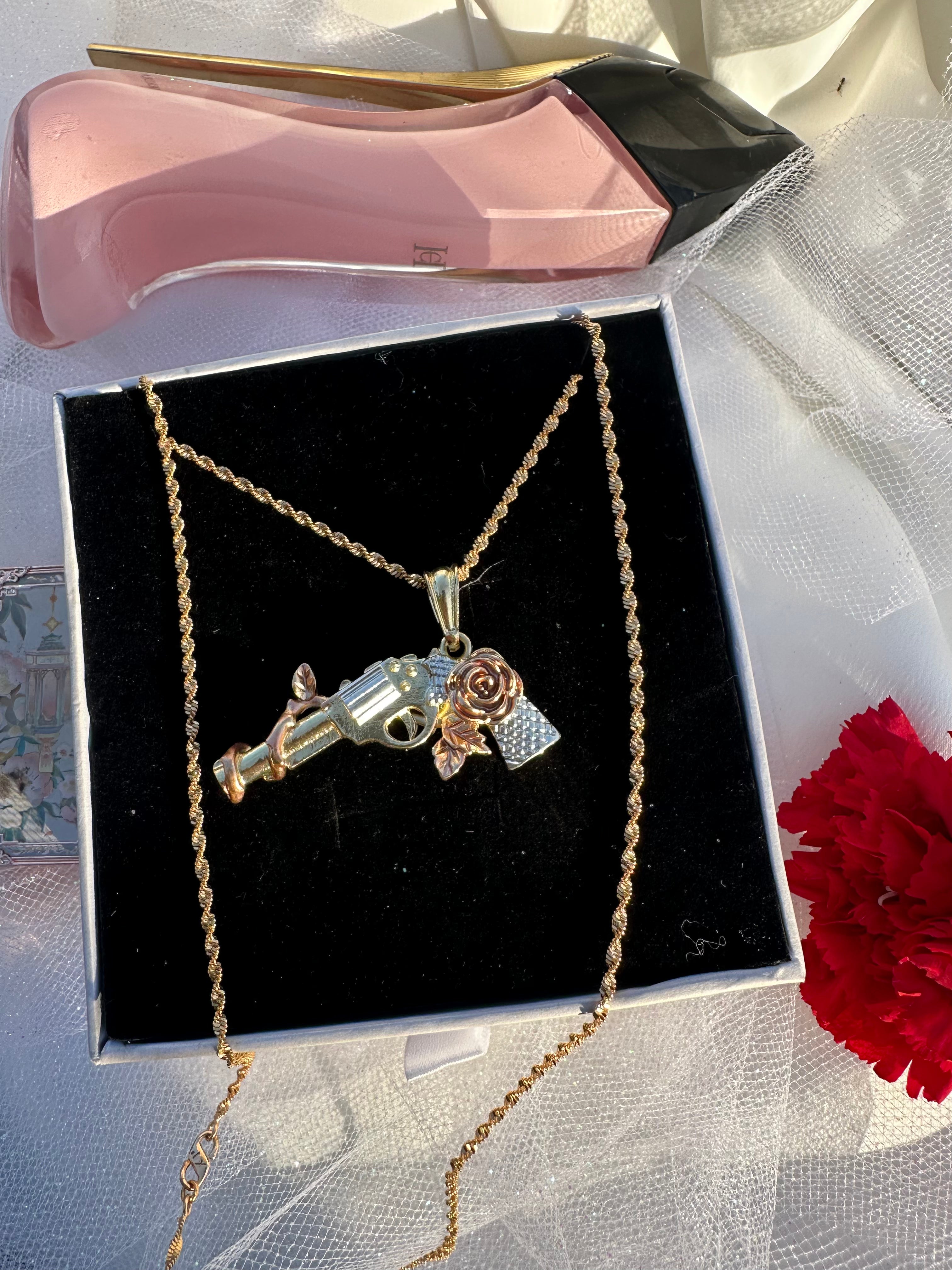 Rose & Revolver Pendant