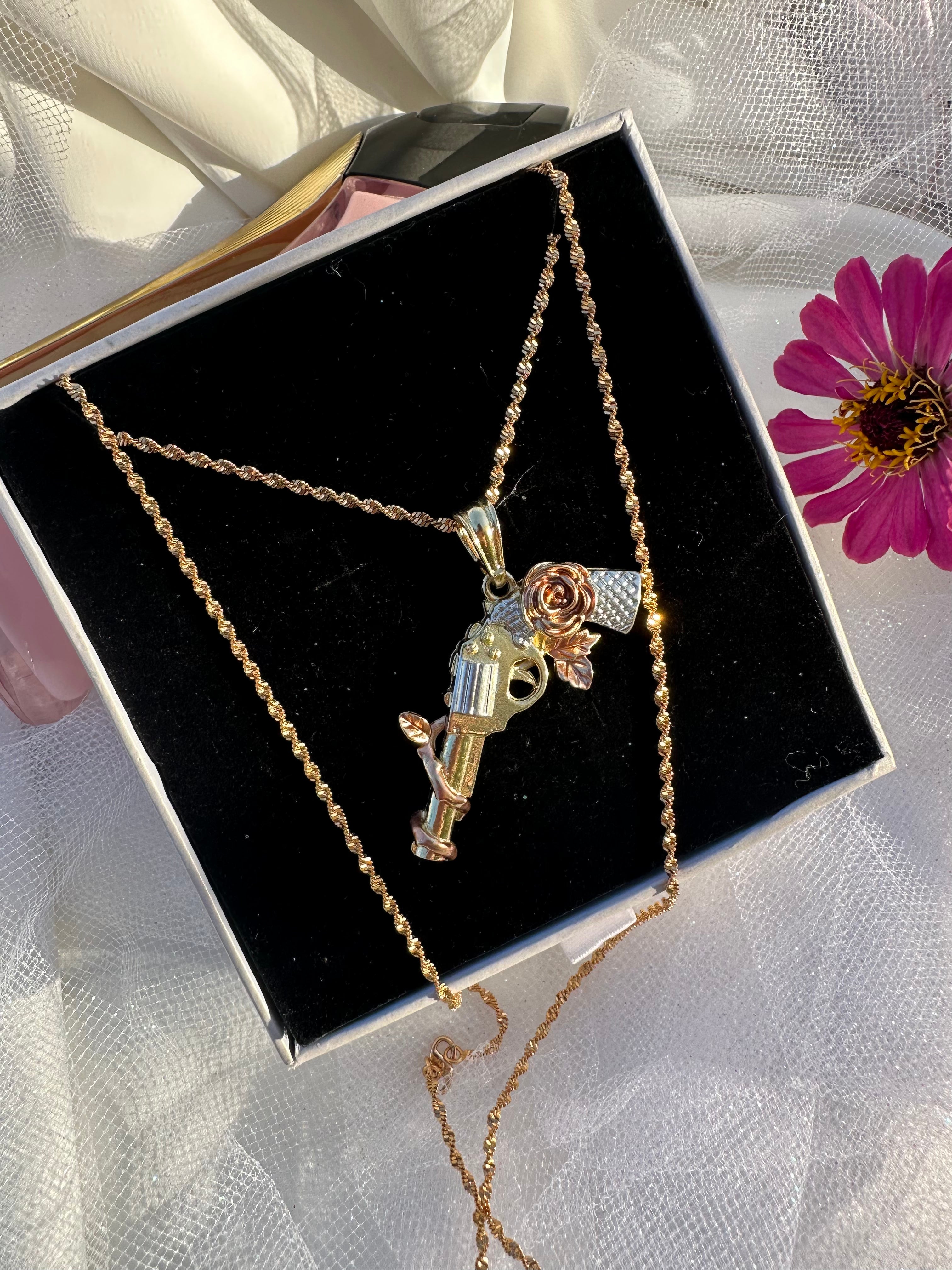 Rose & Revolver Pendant