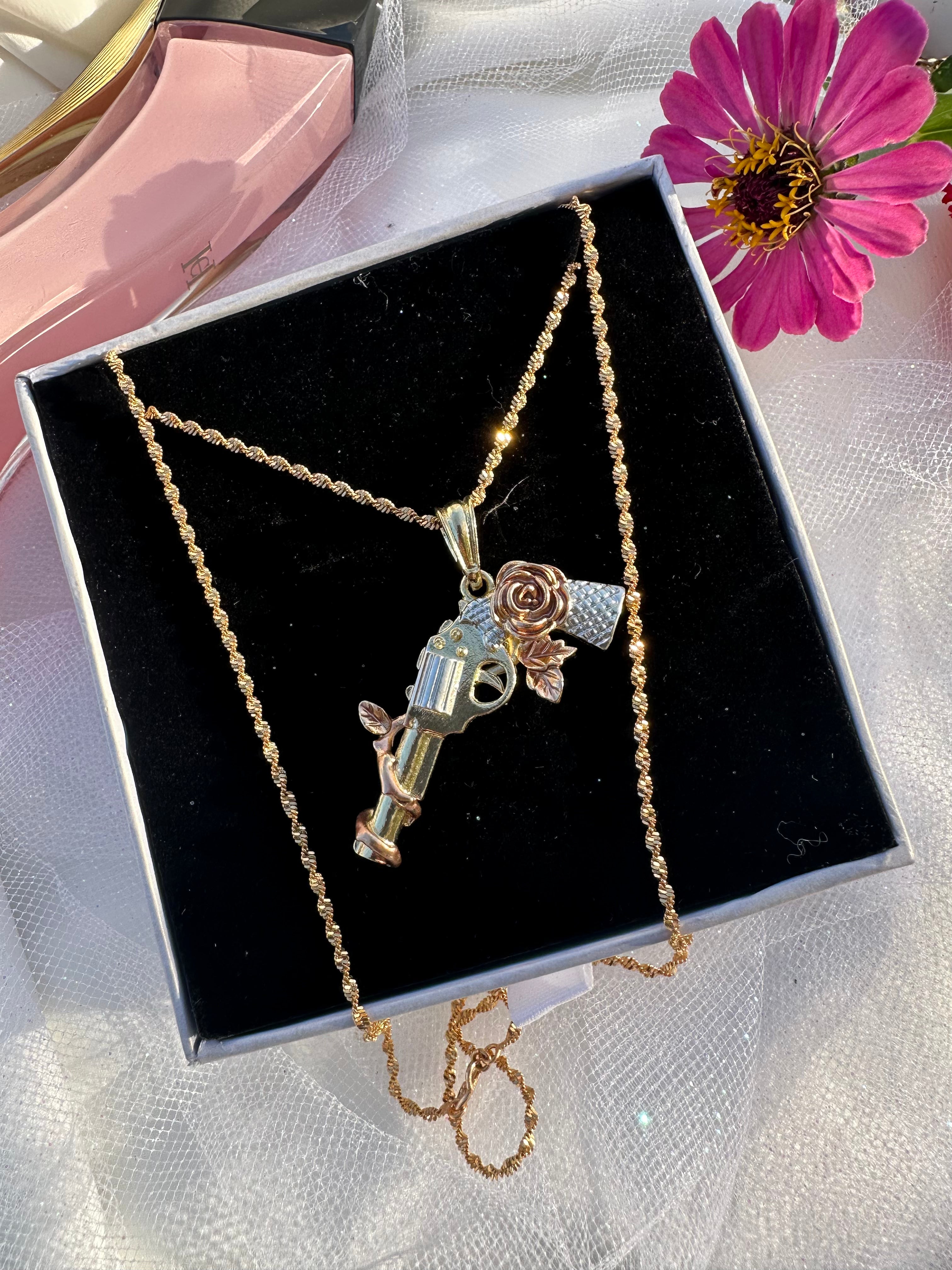 Rose & Revolver Pendant