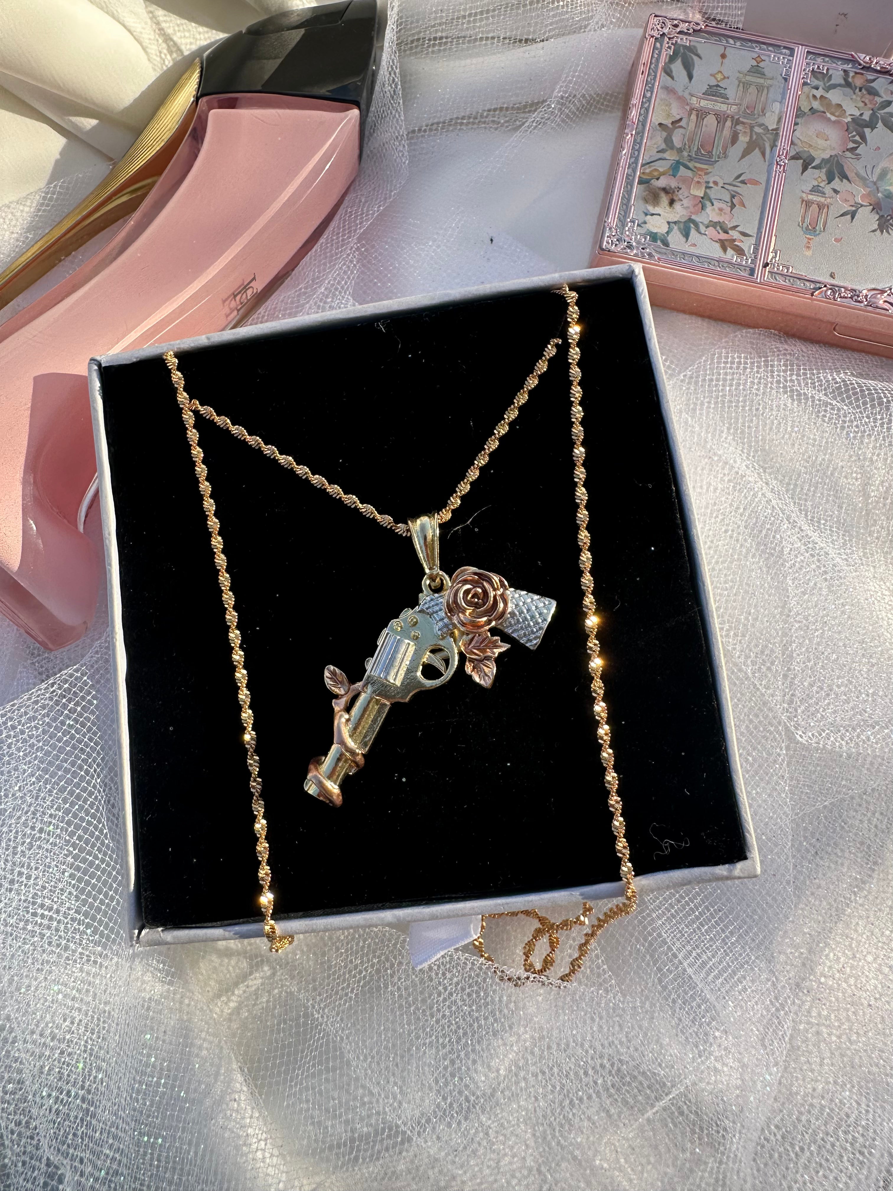 Rose & Revolver Pendant