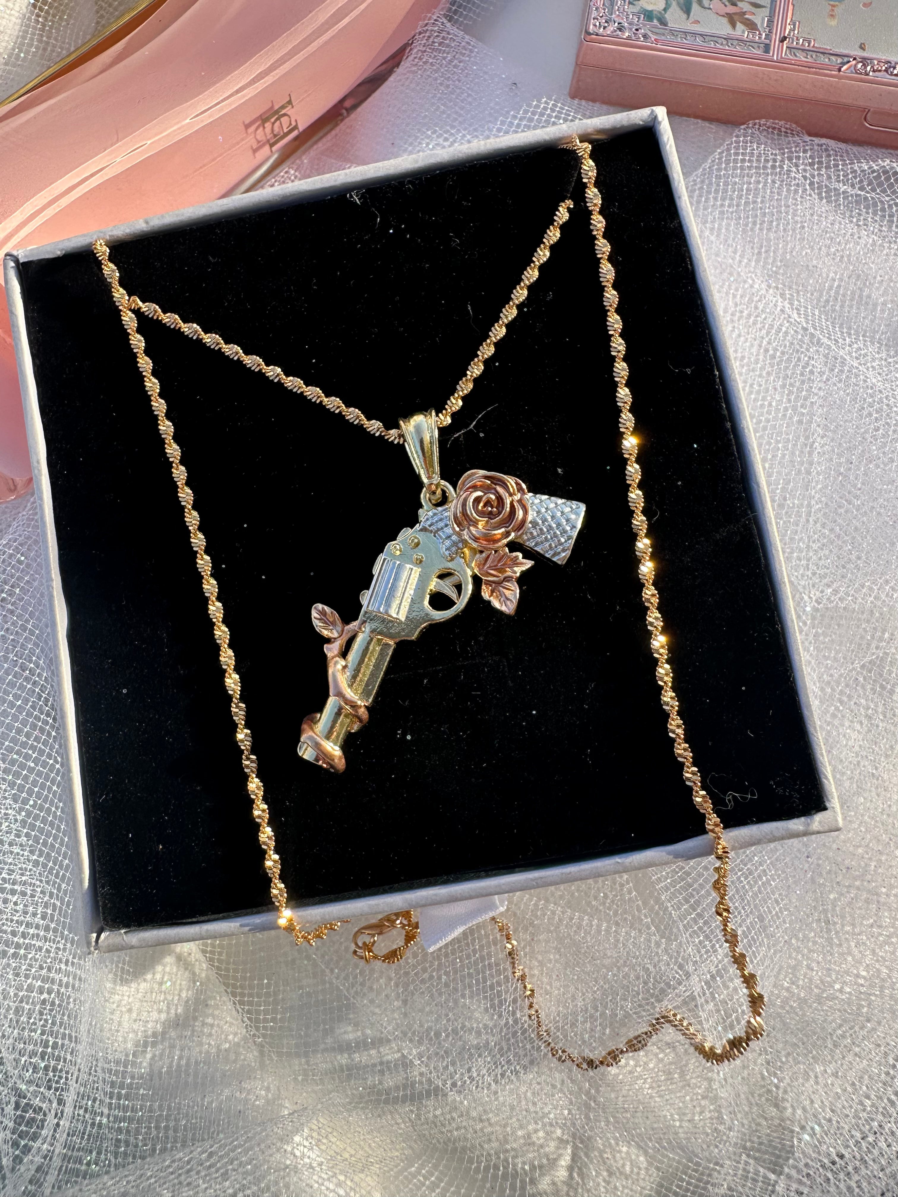 Rose & Revolver Pendant