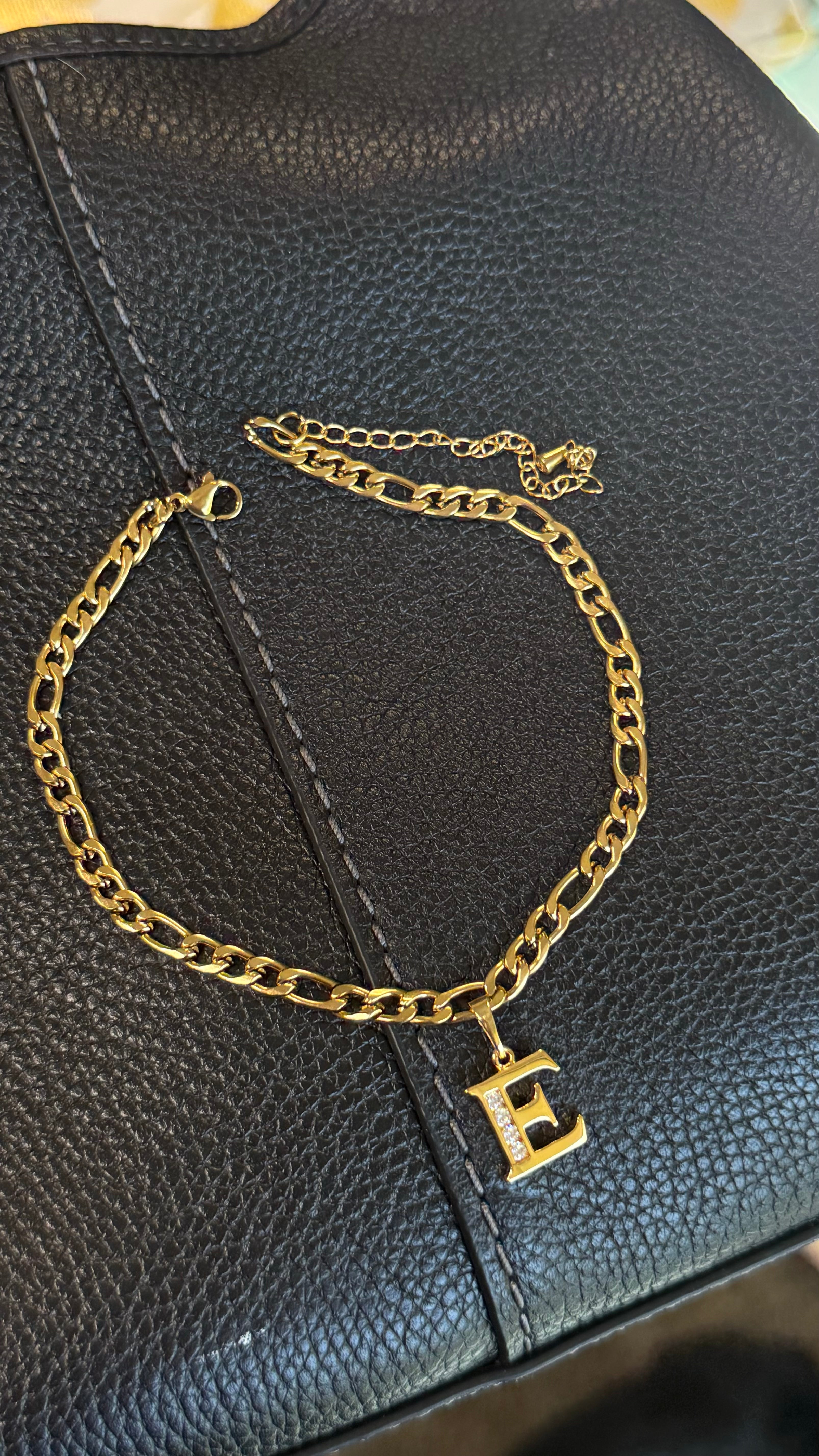 Figaro Initial Anklet