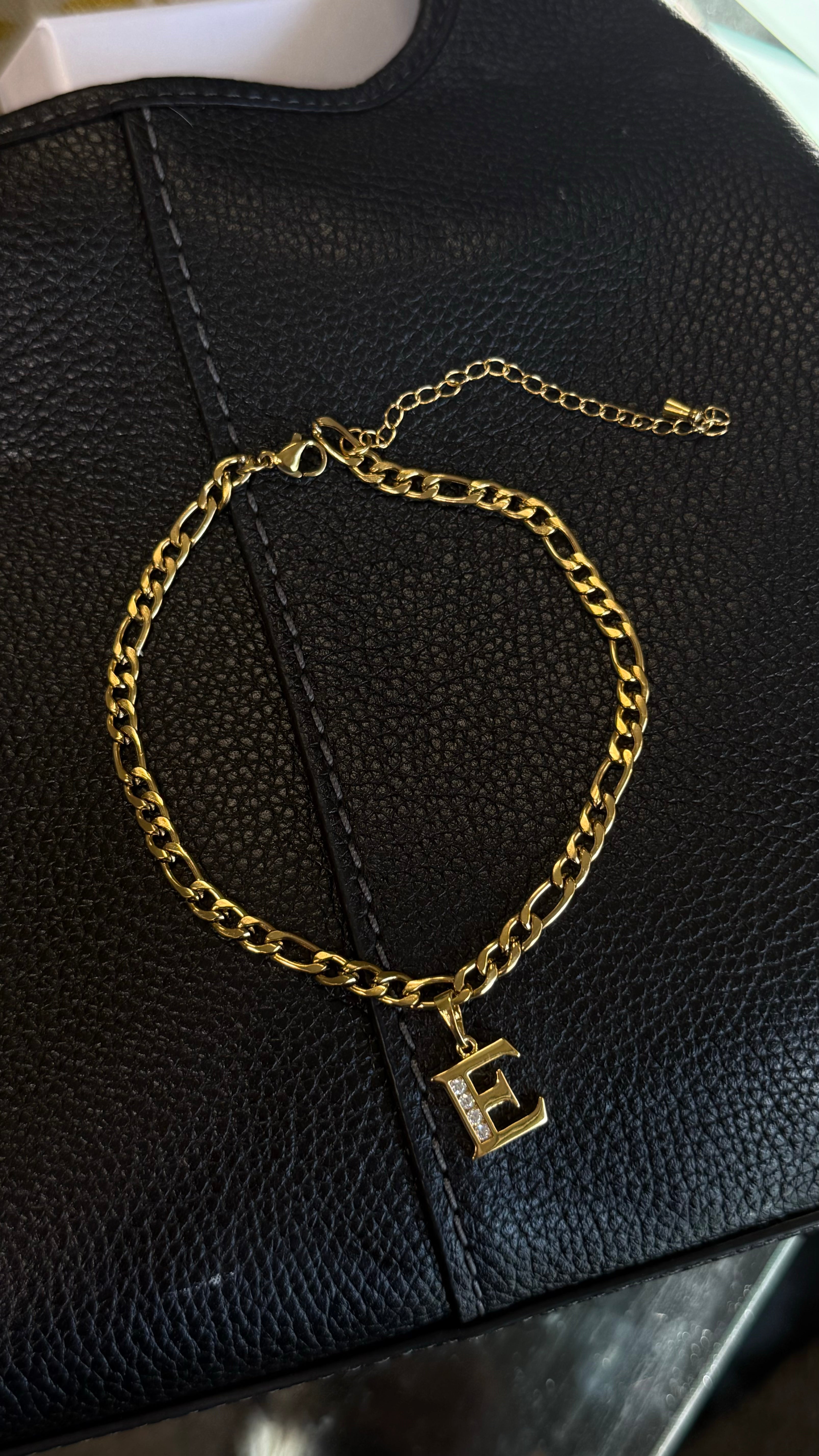 Figaro Initial Anklet