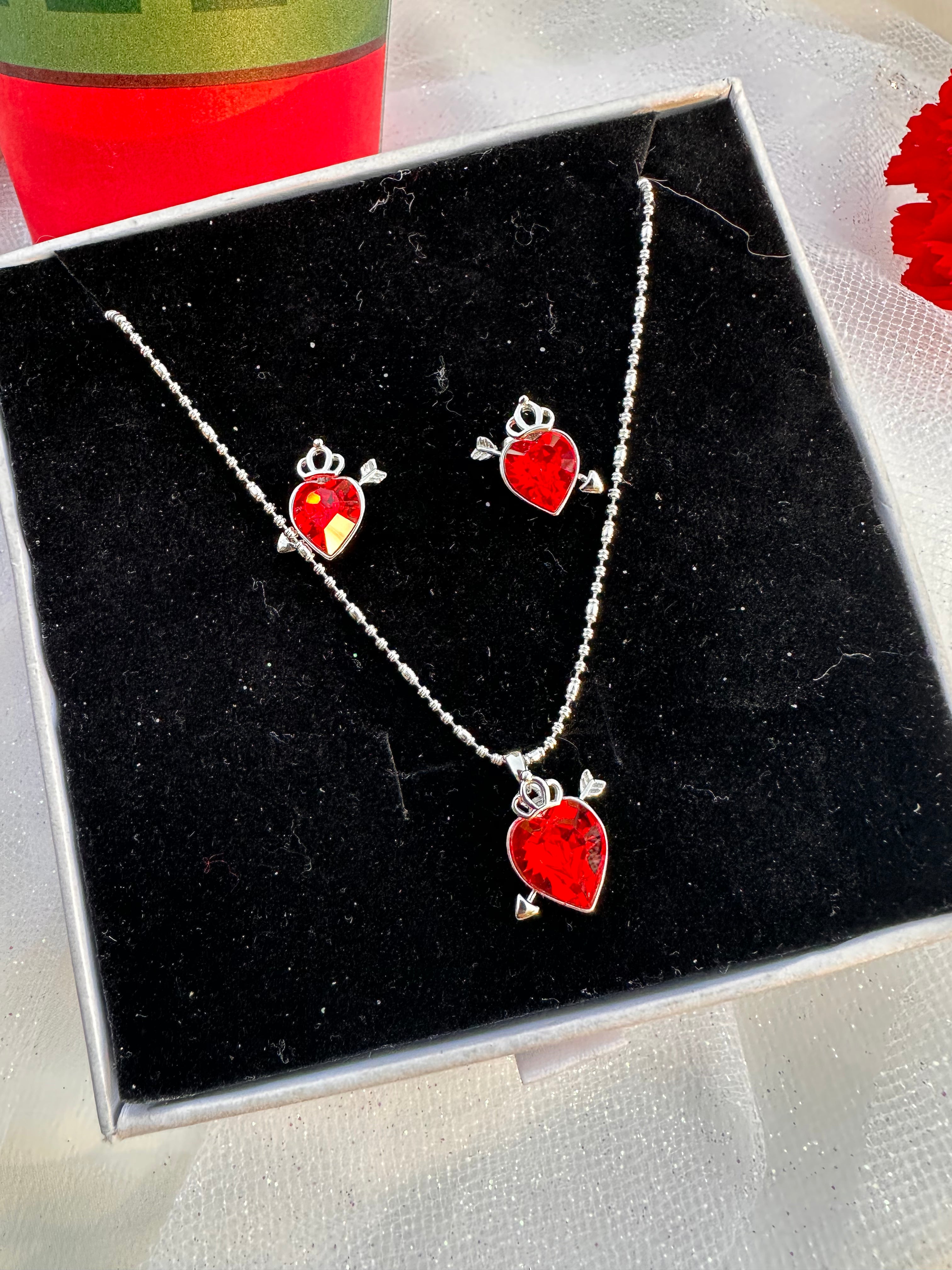 Royal Arrow Heart Jewelry Set