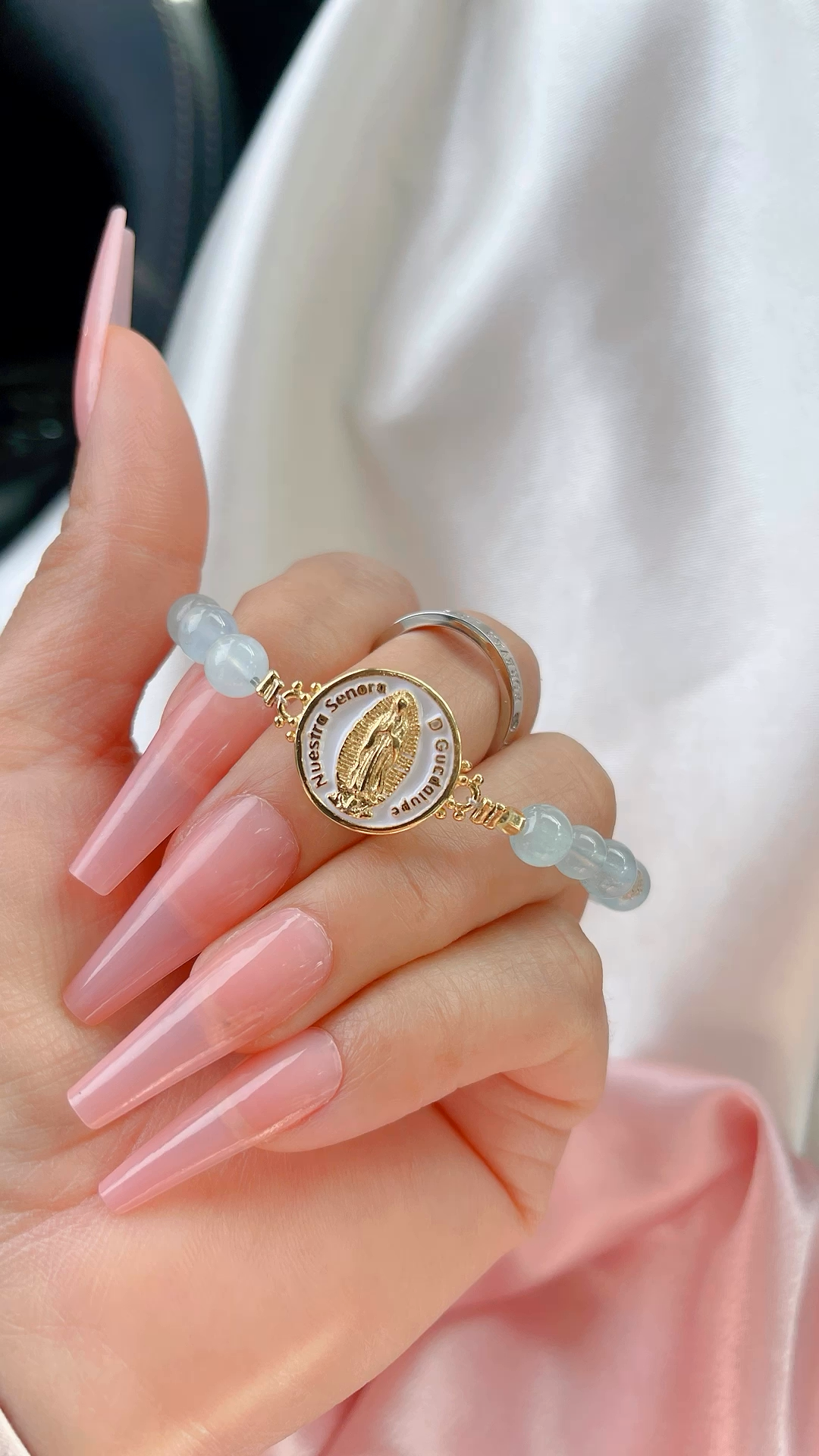 Pulsera Corazón Aguamarina