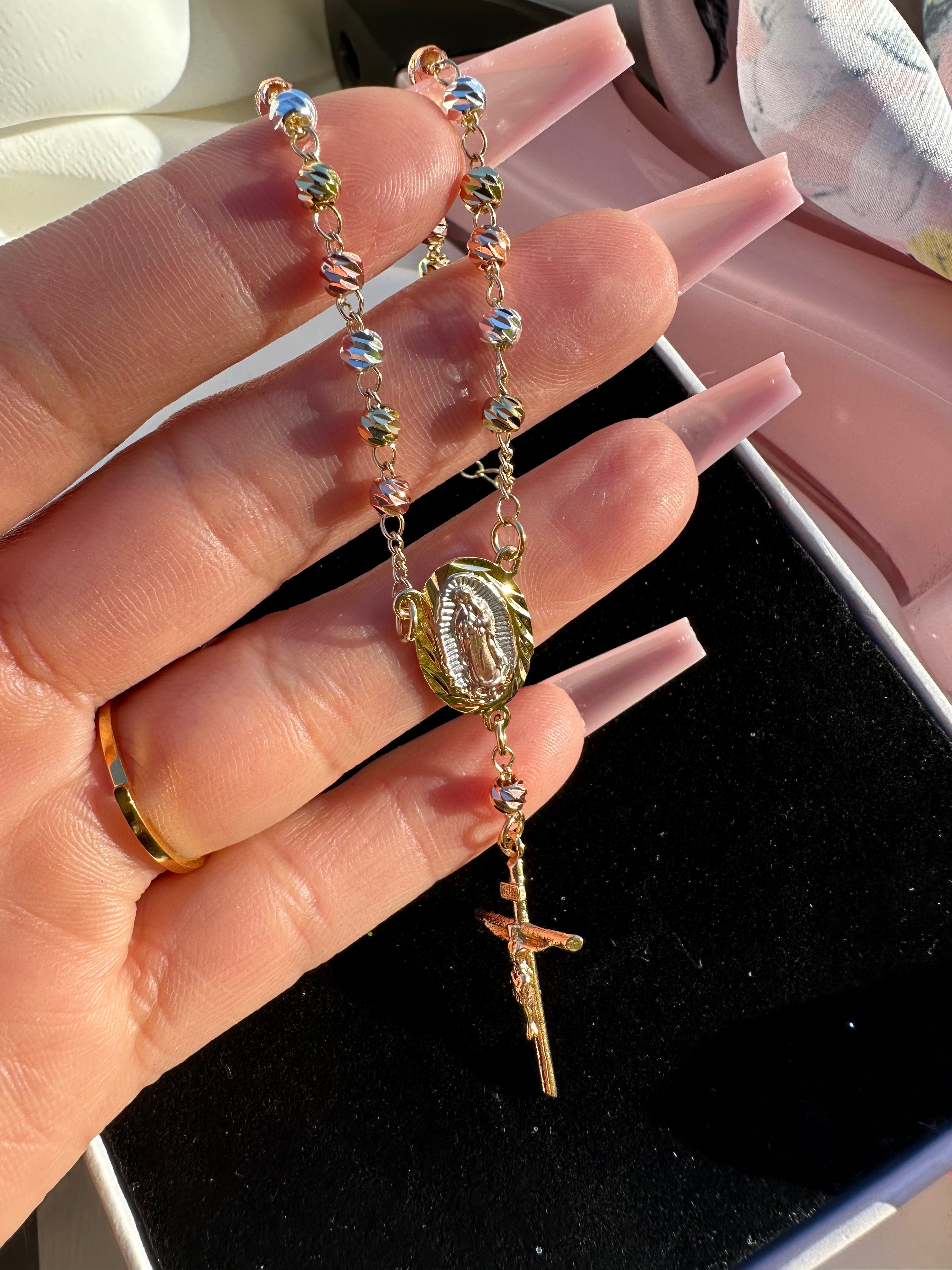 Dainty Lady of Guadalupe Rosario Bracelet