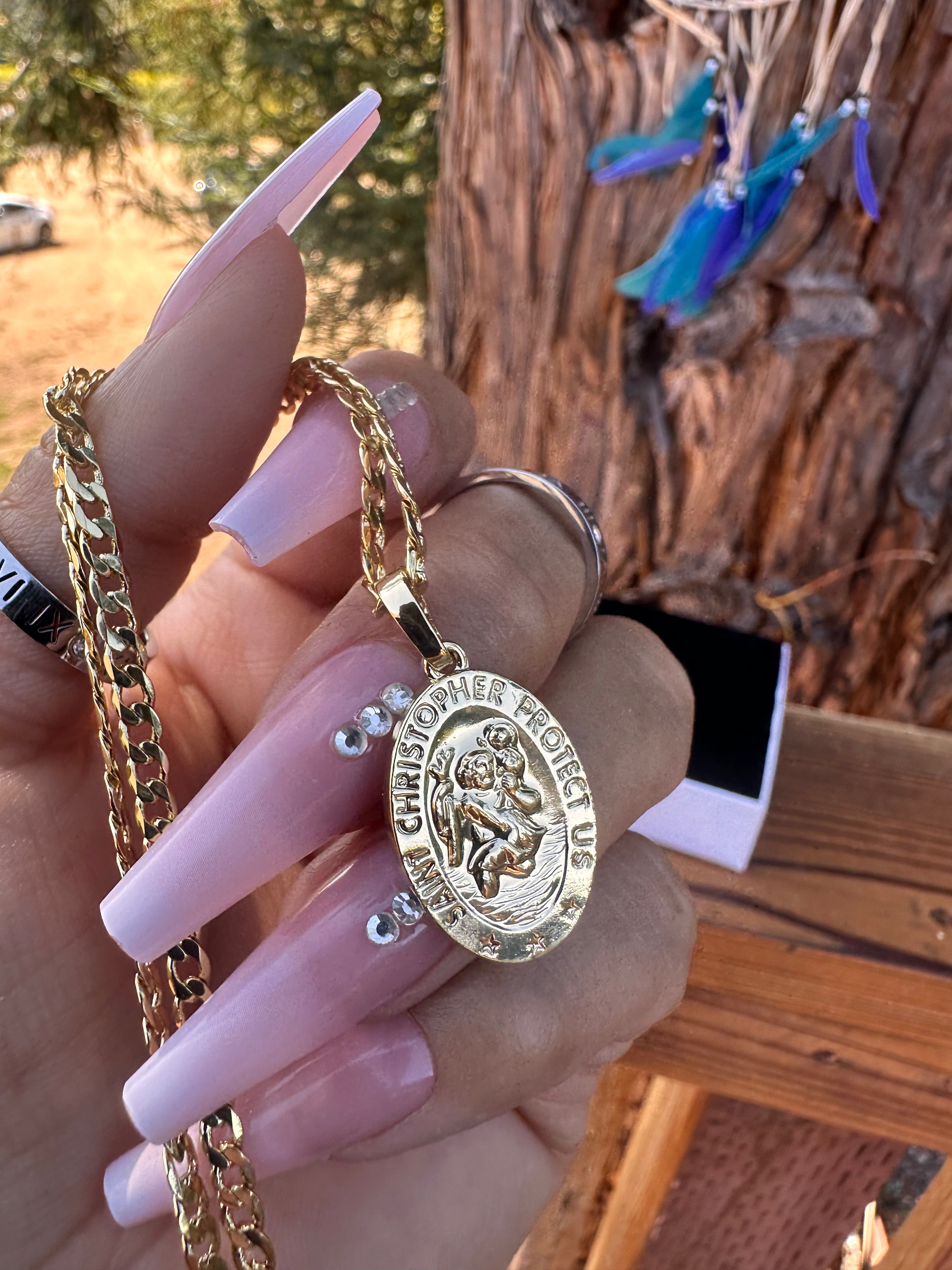 "Christopher Protect Us" Necklace