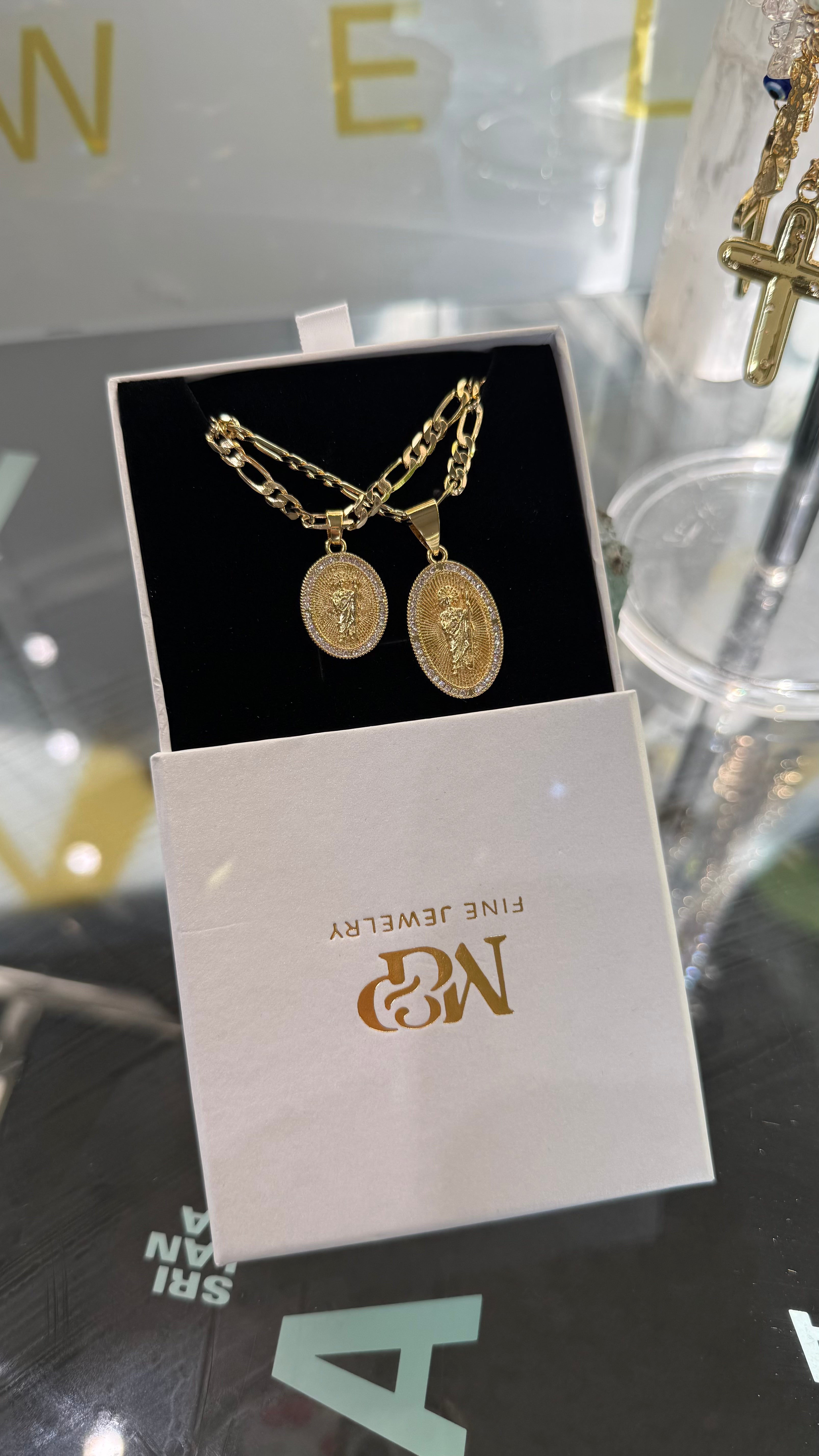 Matching Saint Jude Couple Necklace Set ( 2 necklaces )