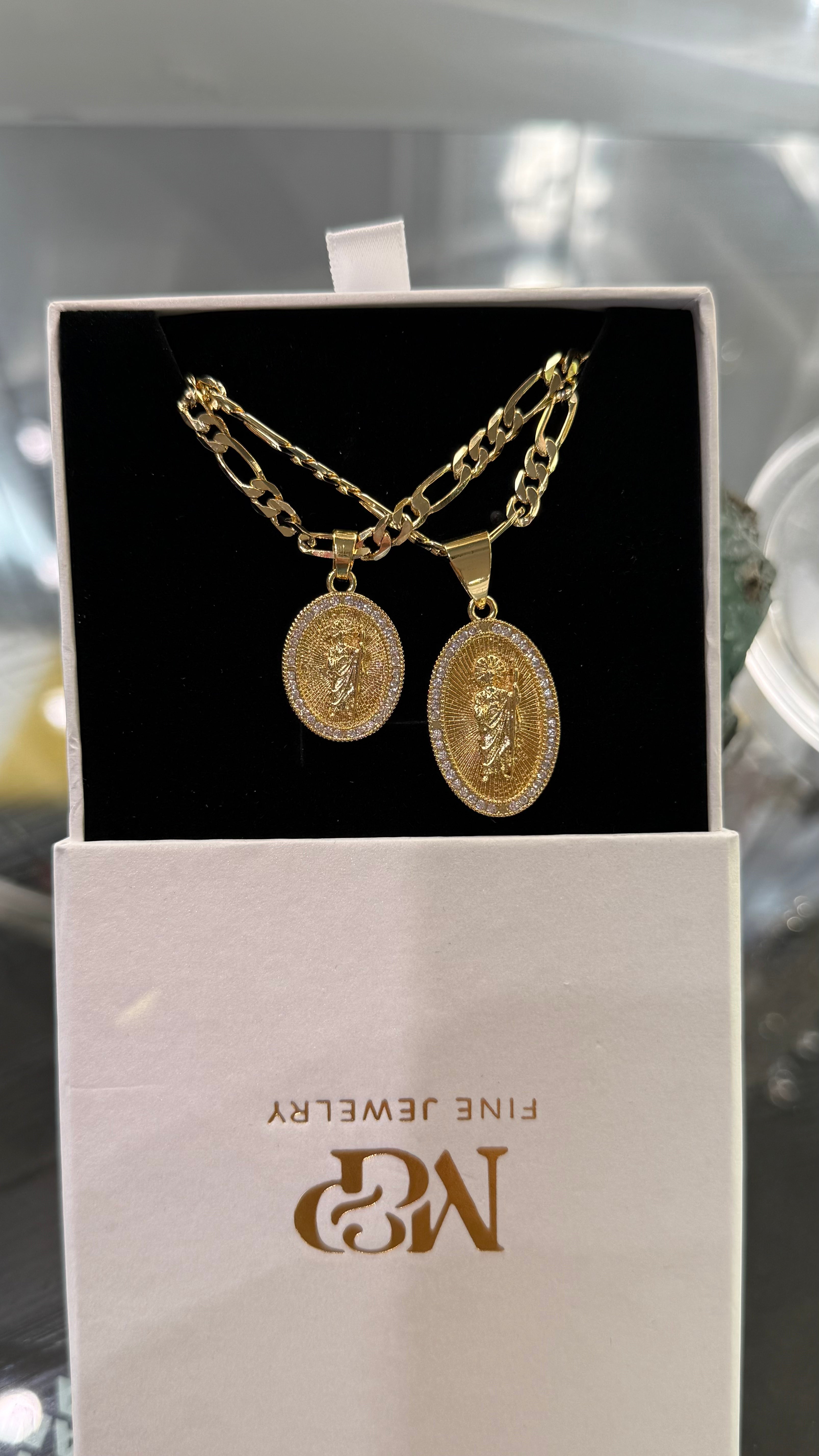 Matching Saint Jude Couple Necklace Set ( 2 necklaces )