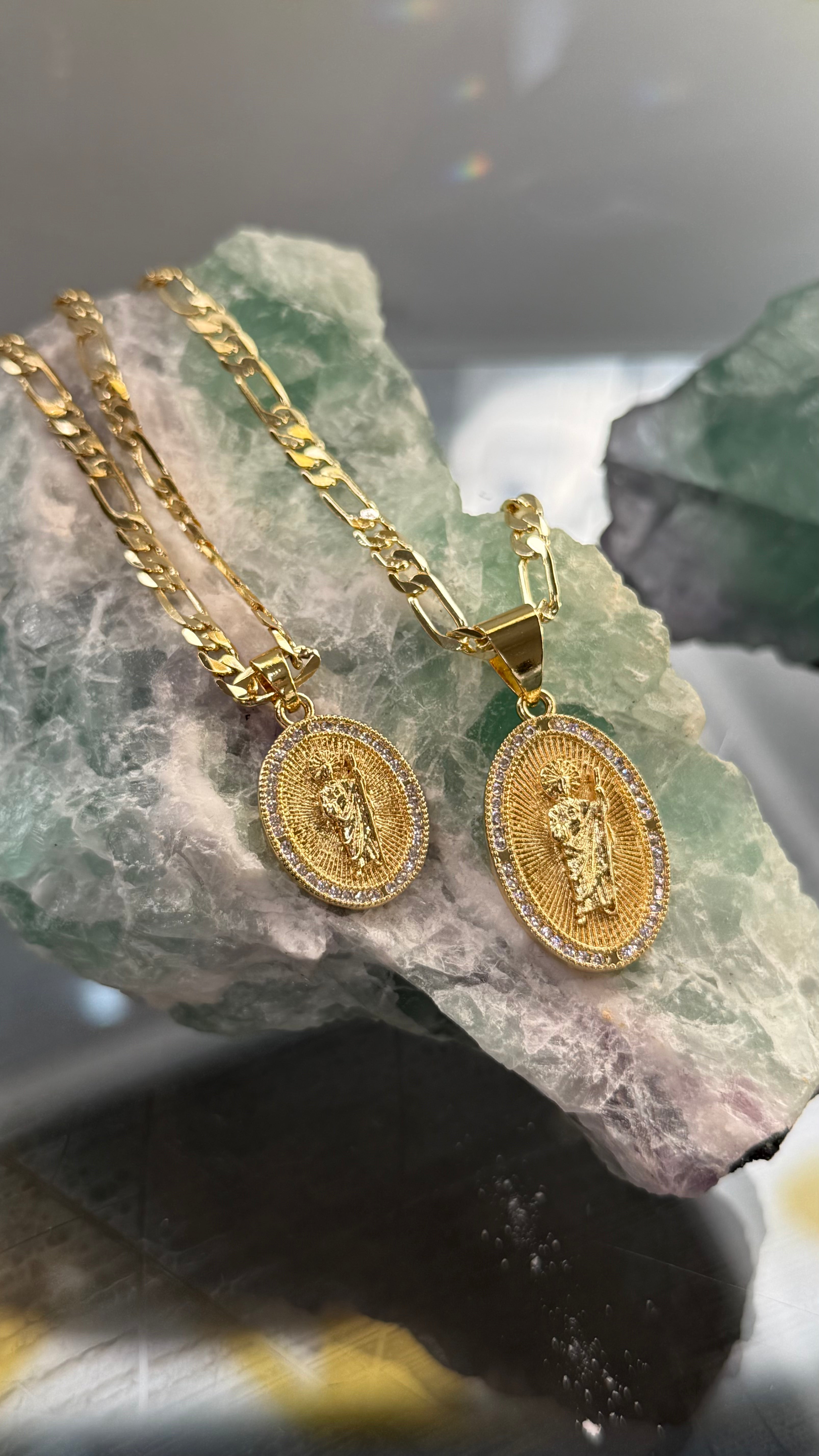 Matching Saint Jude Couple Necklace Set ( 2 necklaces )