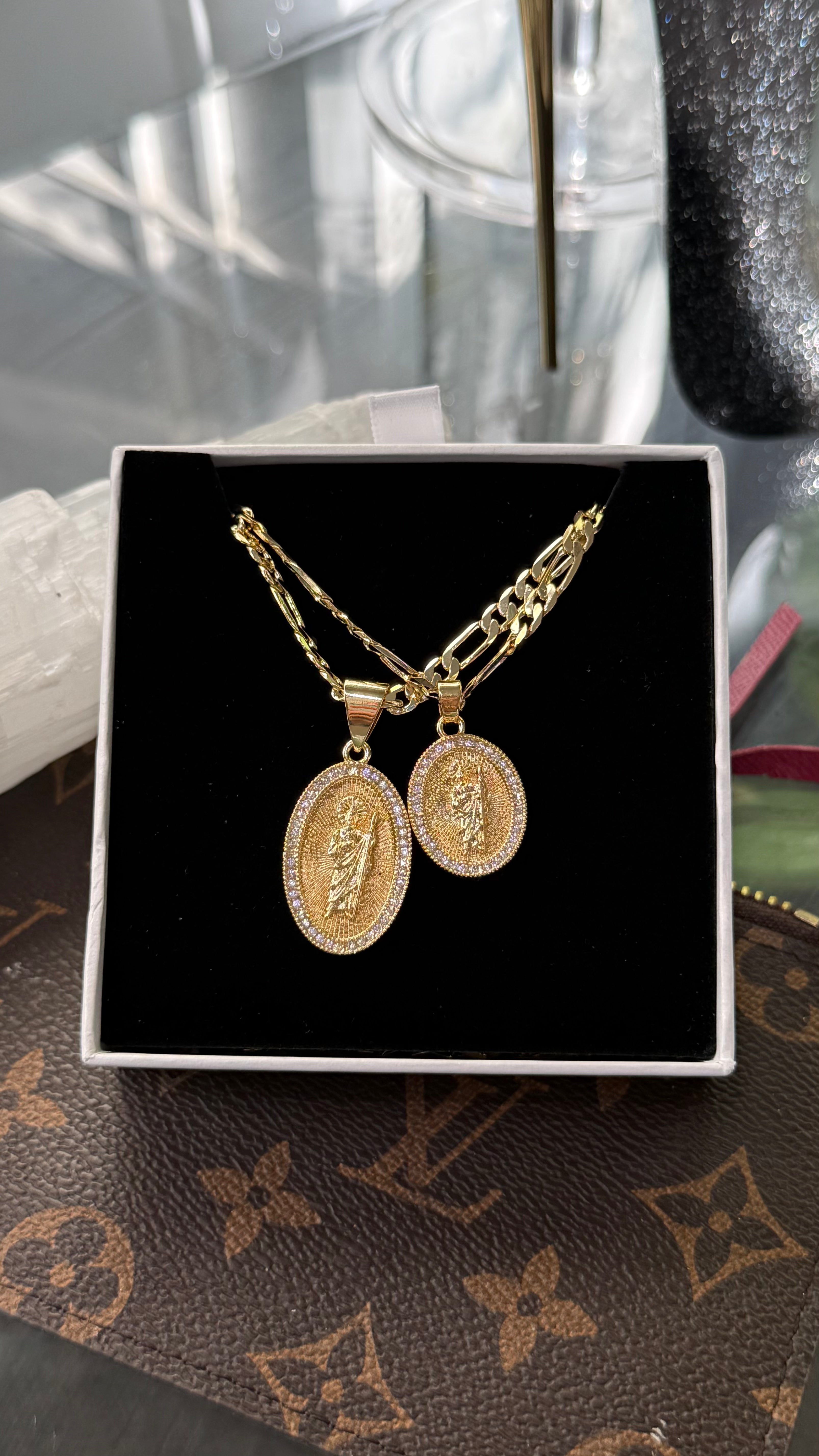 Matching Saint Jude Couple Necklace Set ( 2 necklaces )