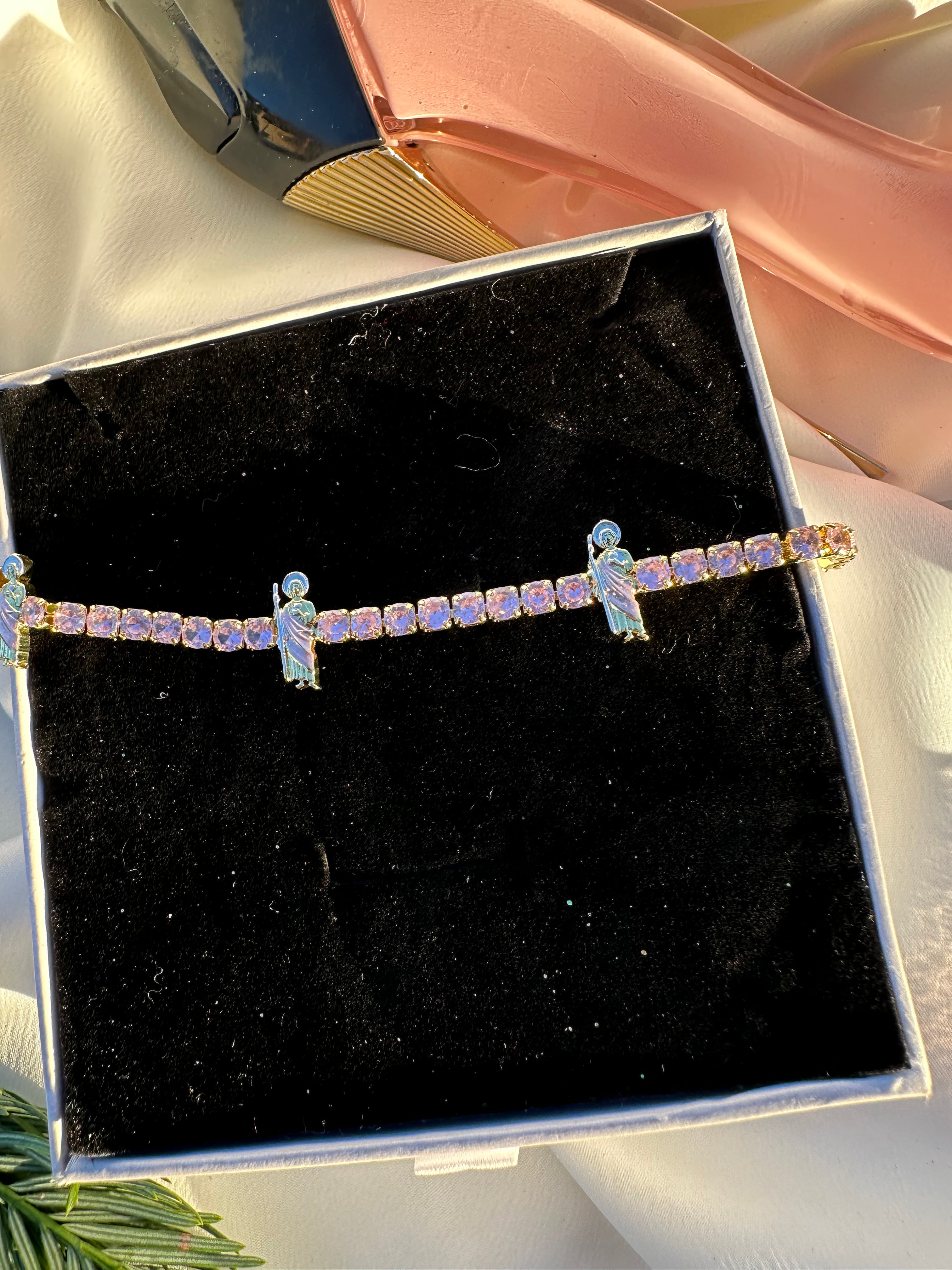 Blush Saint Jude Tennis Bracelet