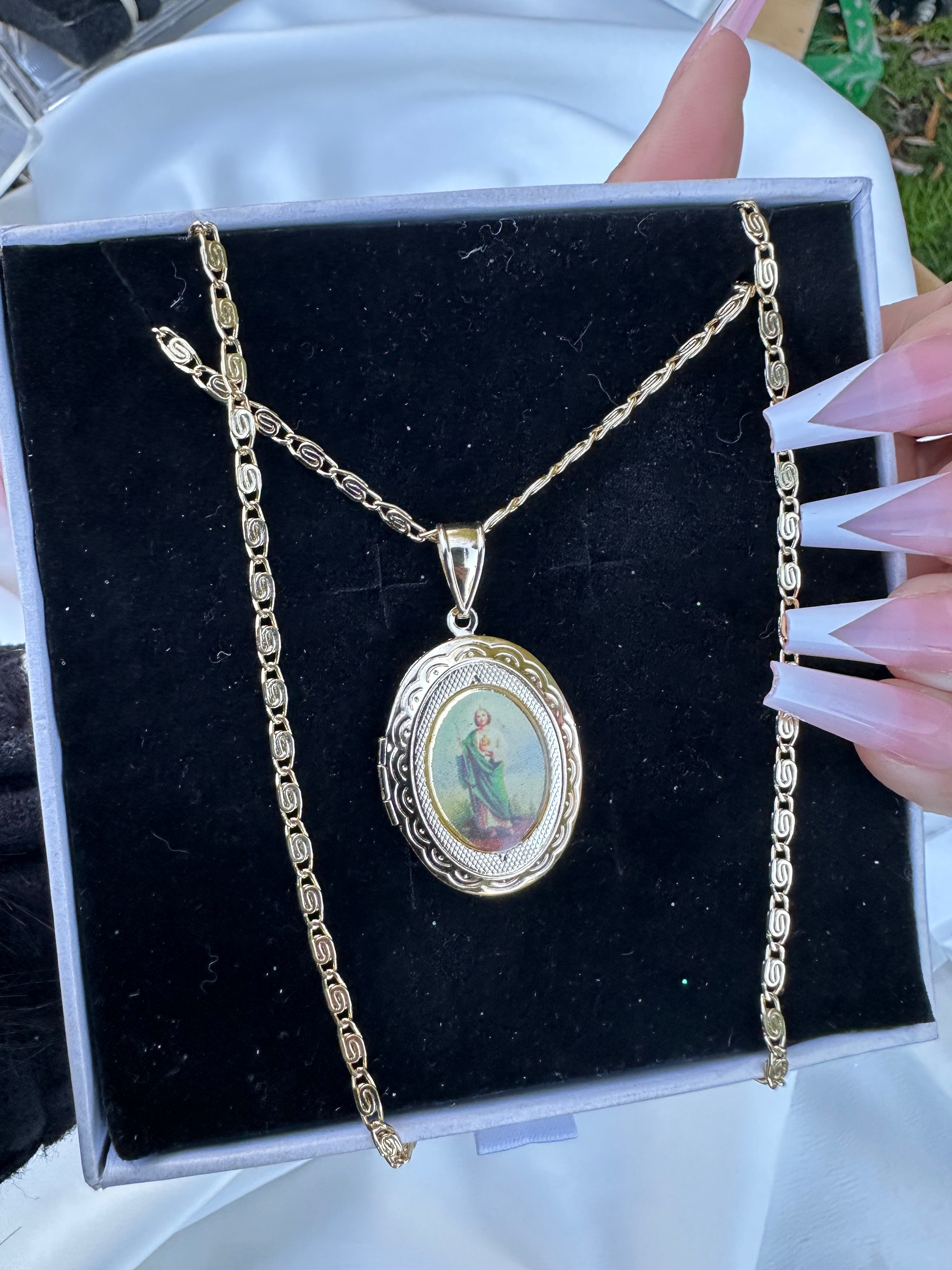 San Judas Locket Necklace