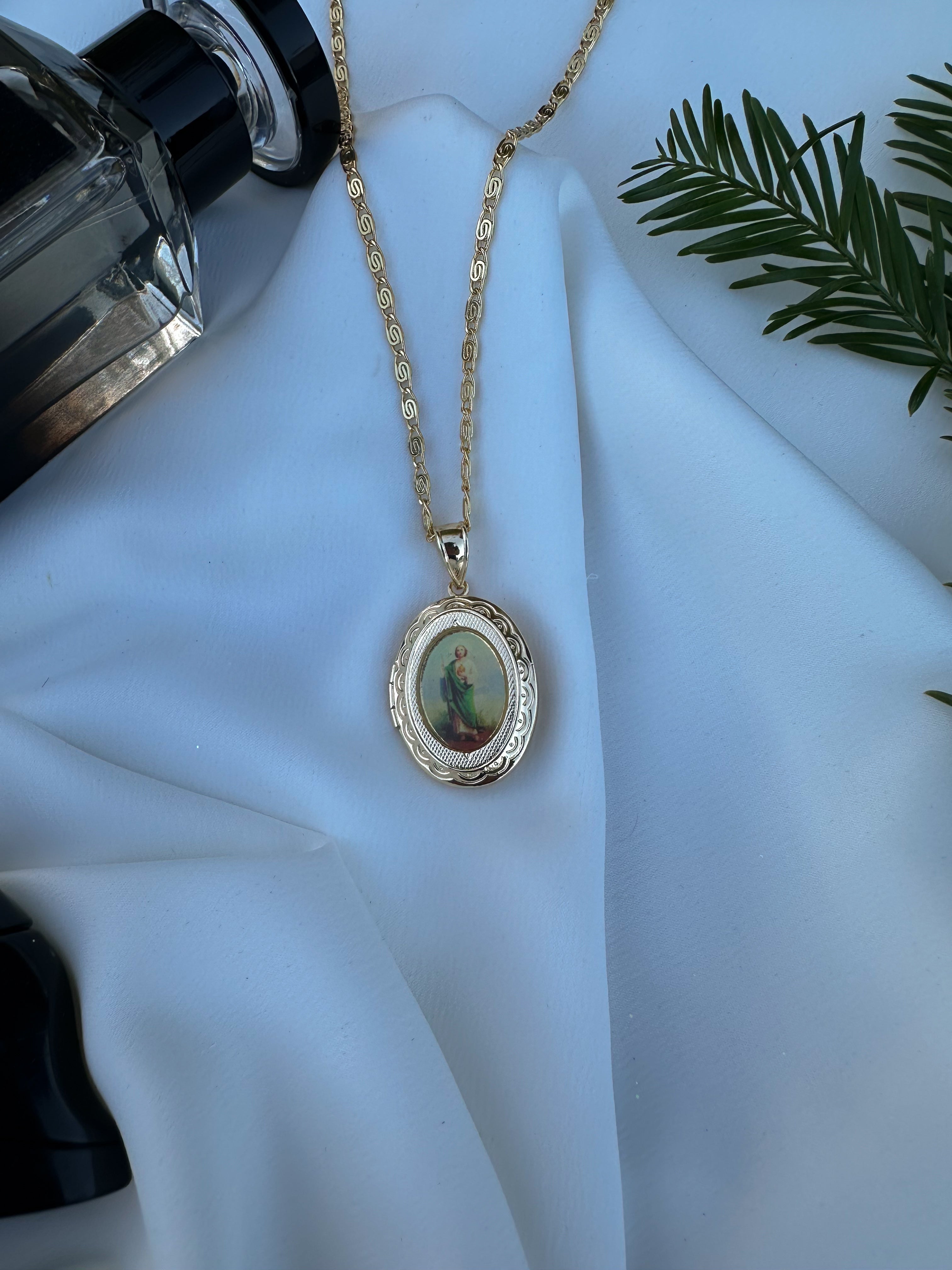 San Judas Locket Necklace