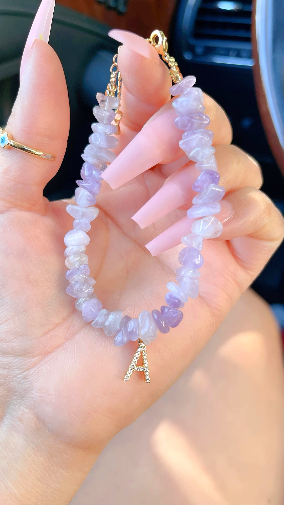 Pulsera de mariposa con amatista clara