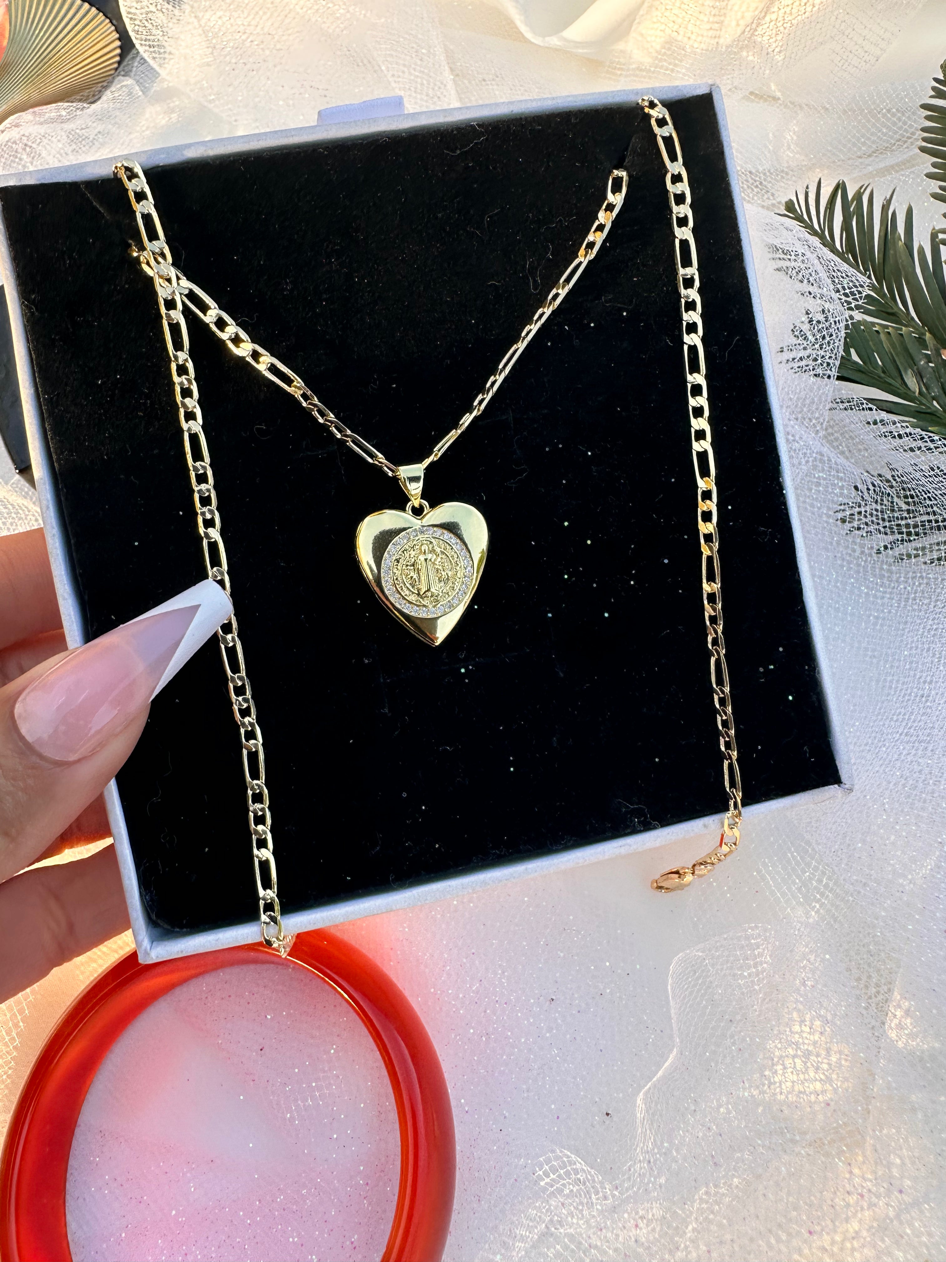 San Benito Heart Locket Necklace