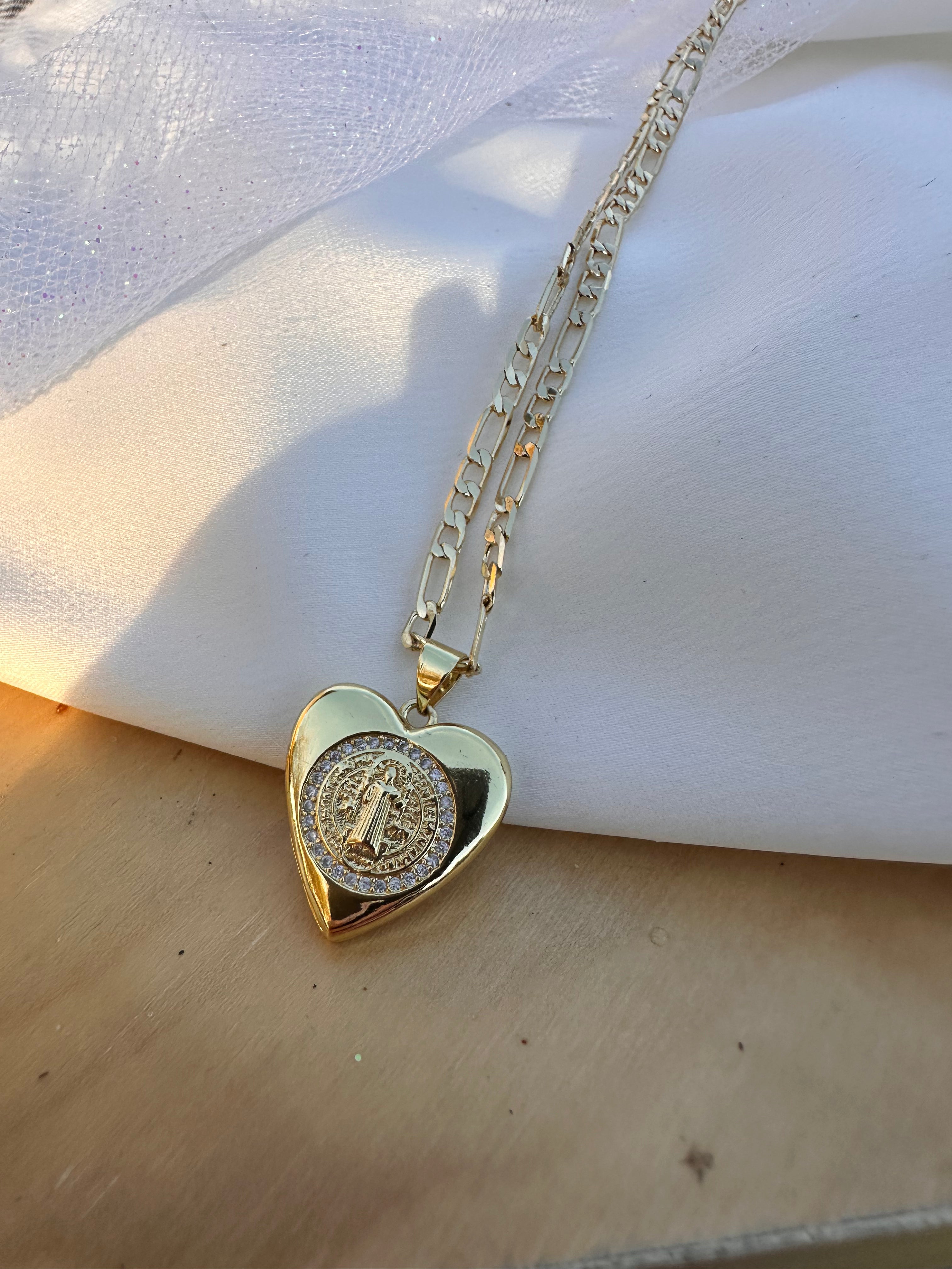 San Benito Heart Locket Necklace