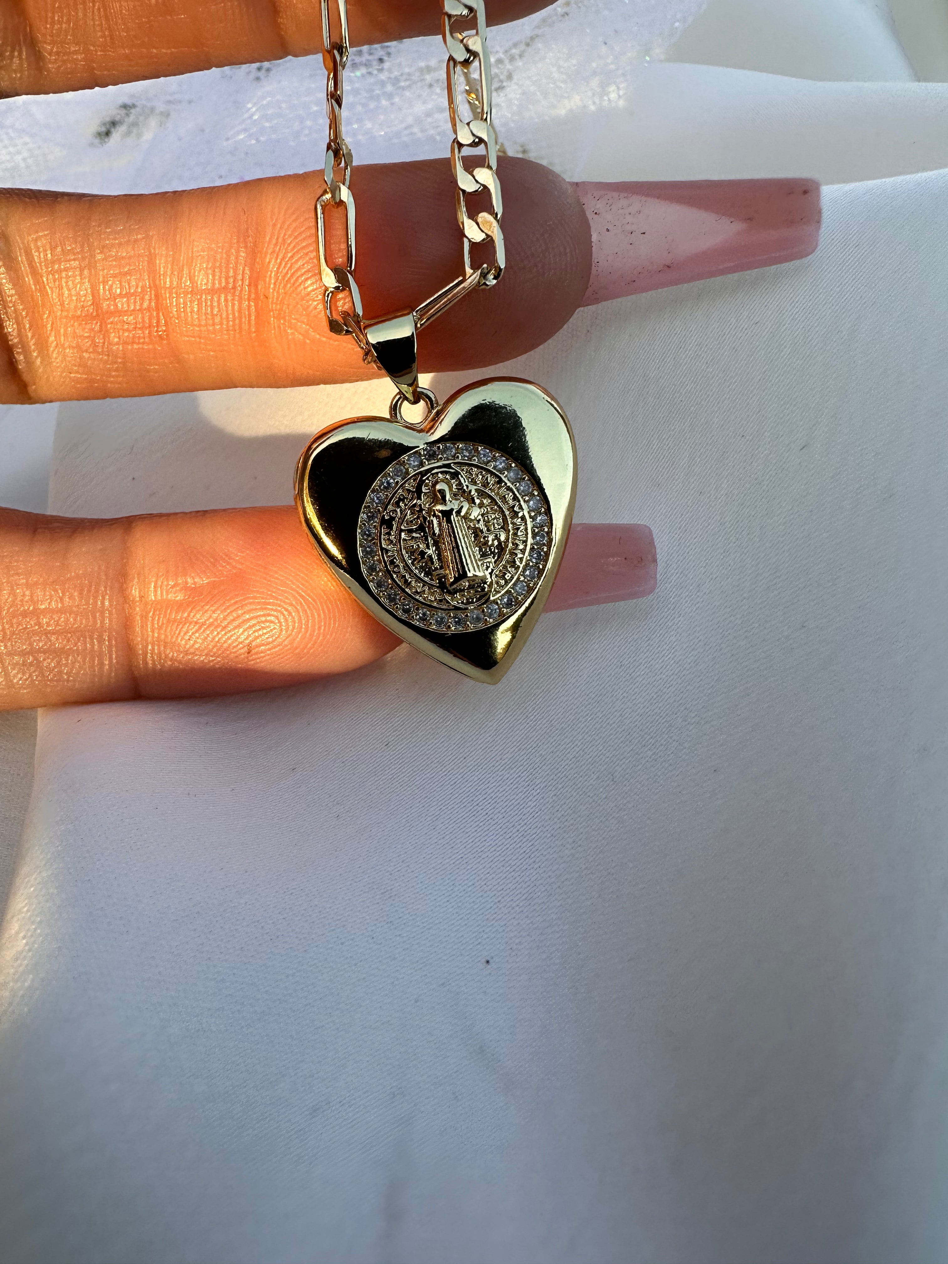 San Benito Heart Locket Necklace