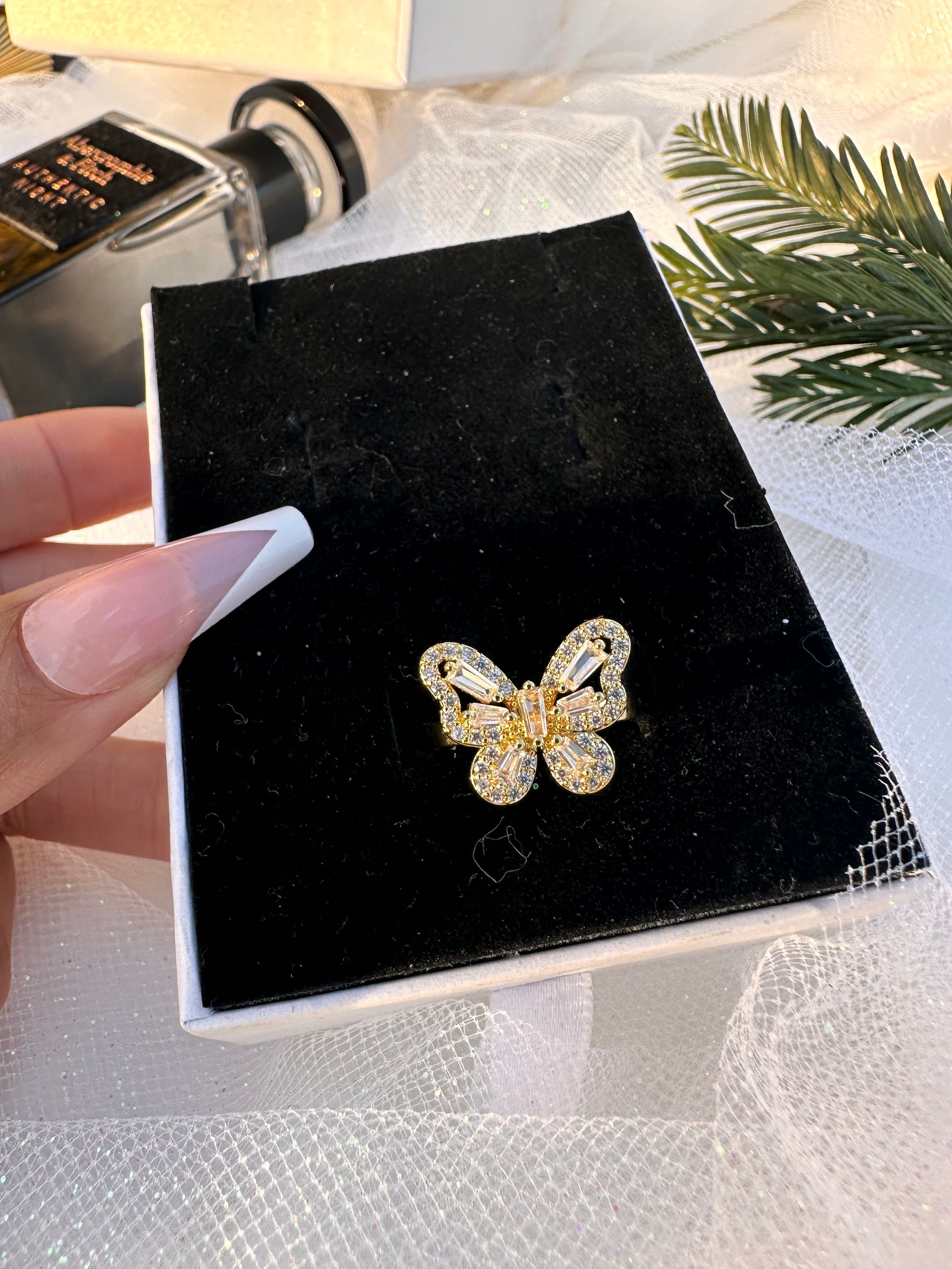 Pave Butterfly Ring