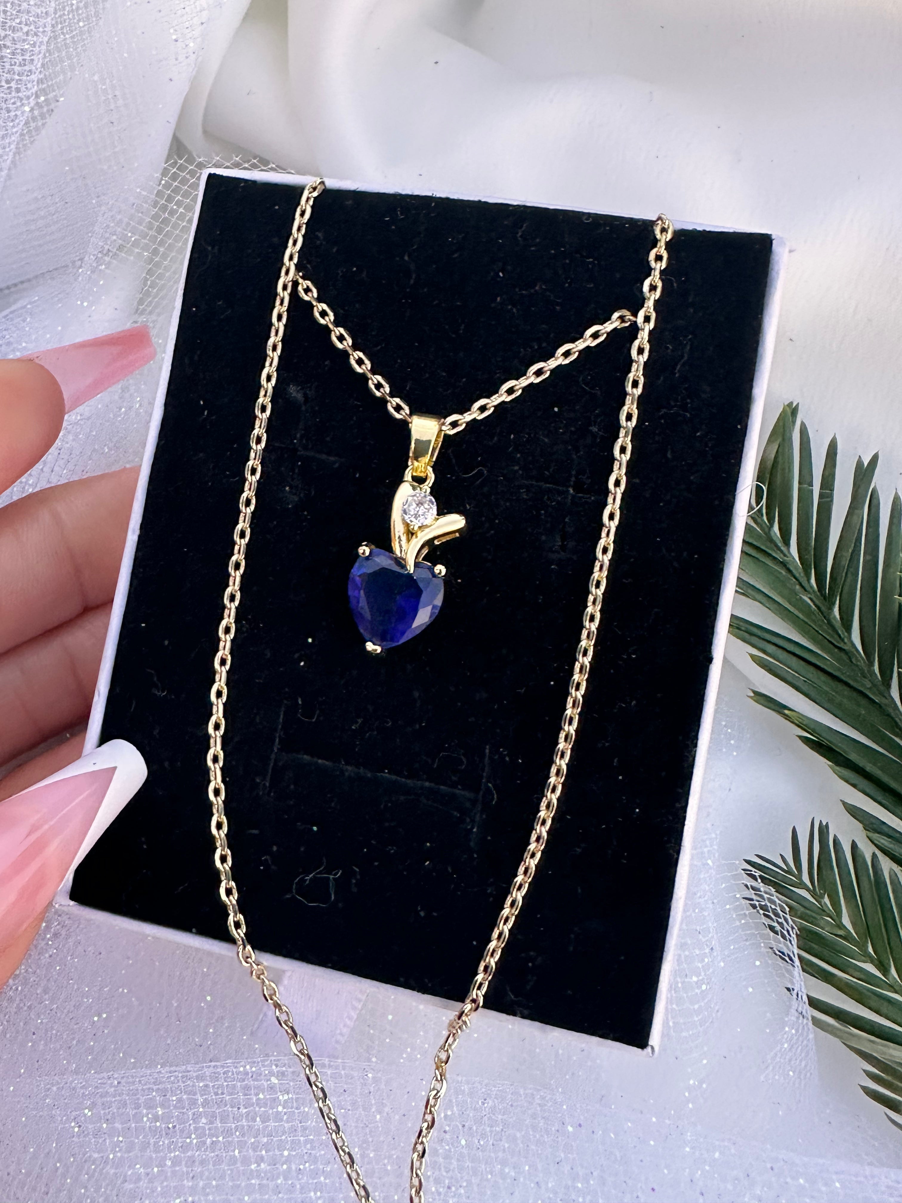 Midnight Promise Heart Necklace