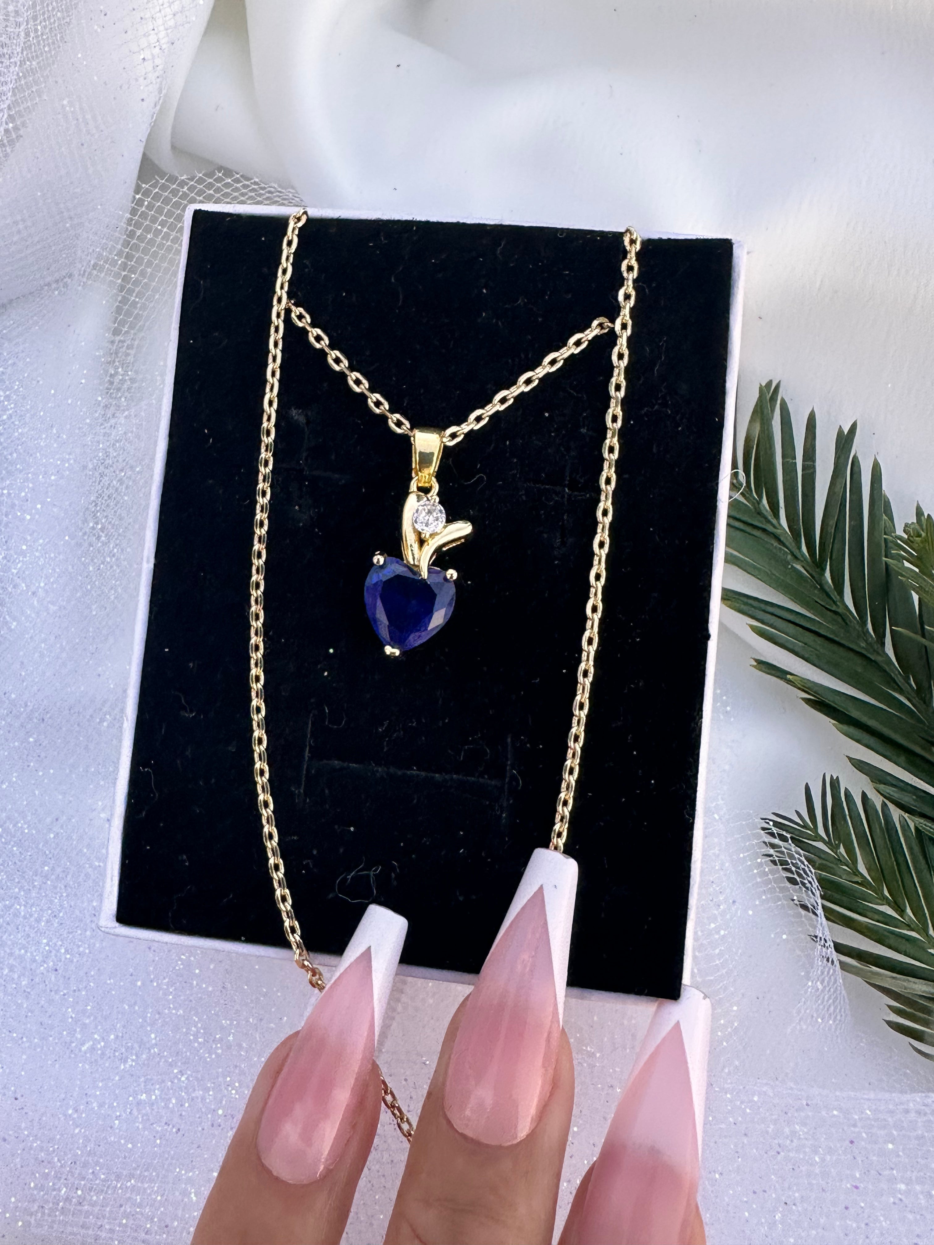 Midnight Promise Heart Necklace
