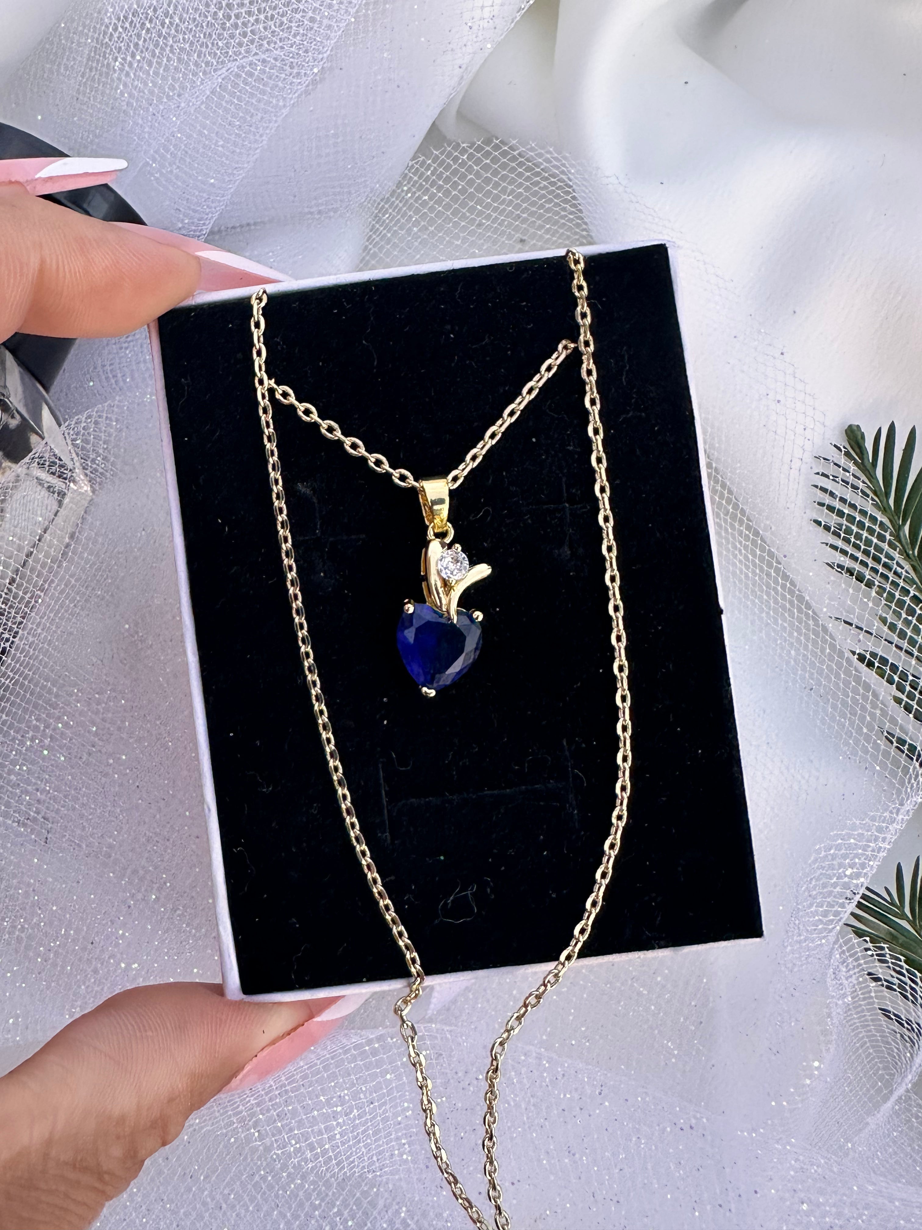 Midnight Promise Heart Necklace