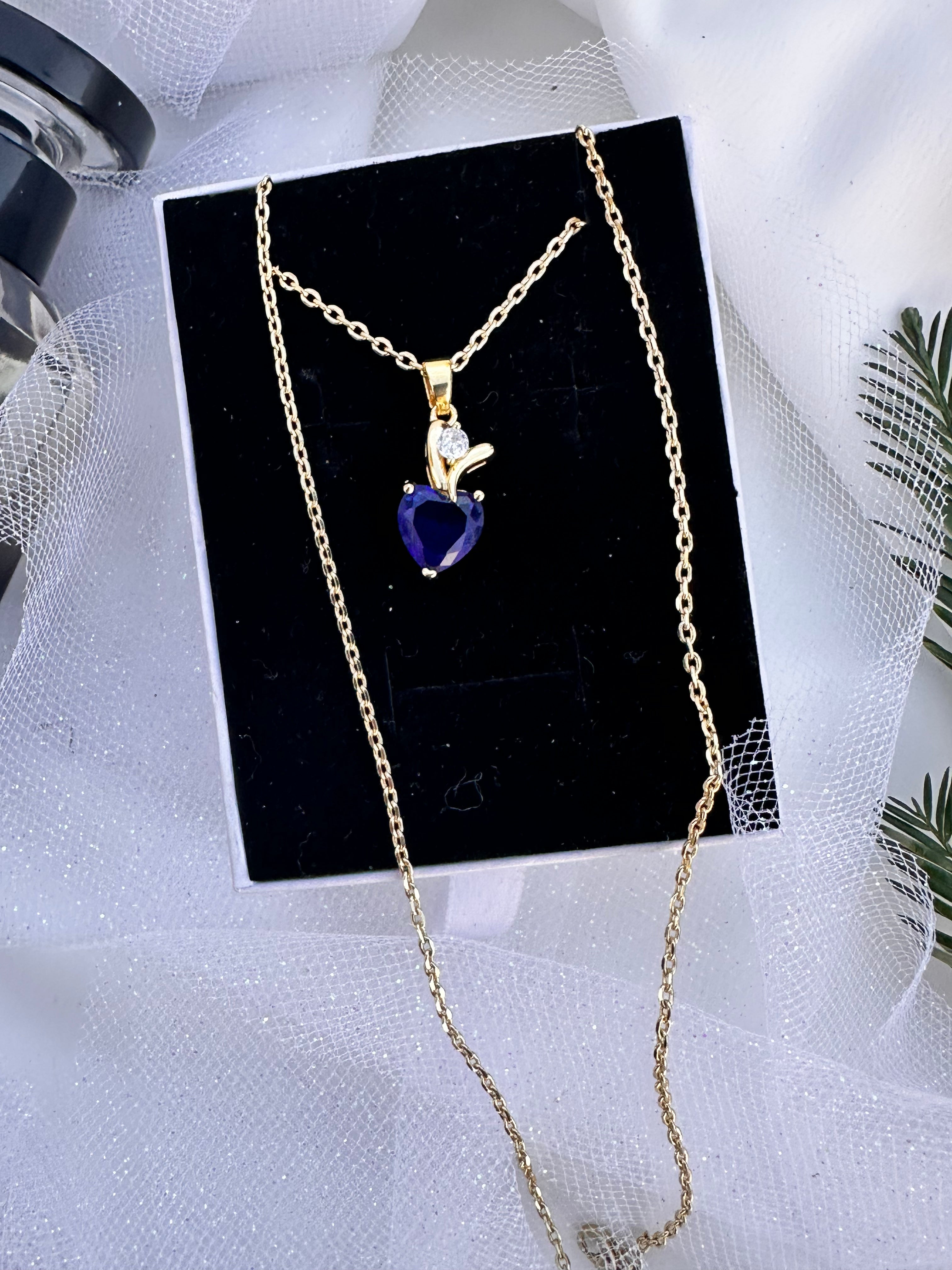 Midnight Promise Heart Necklace