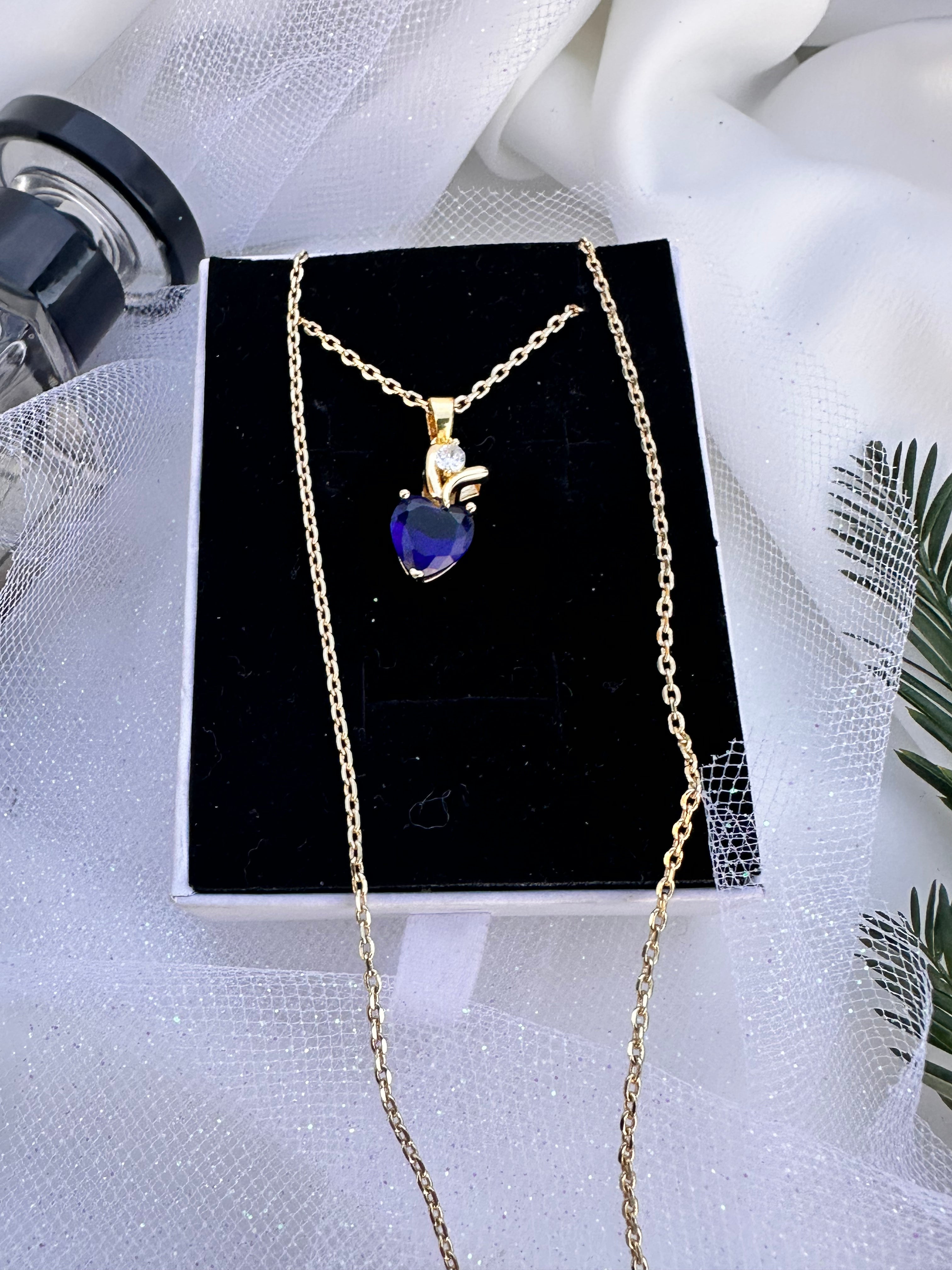 Midnight Promise Heart Necklace