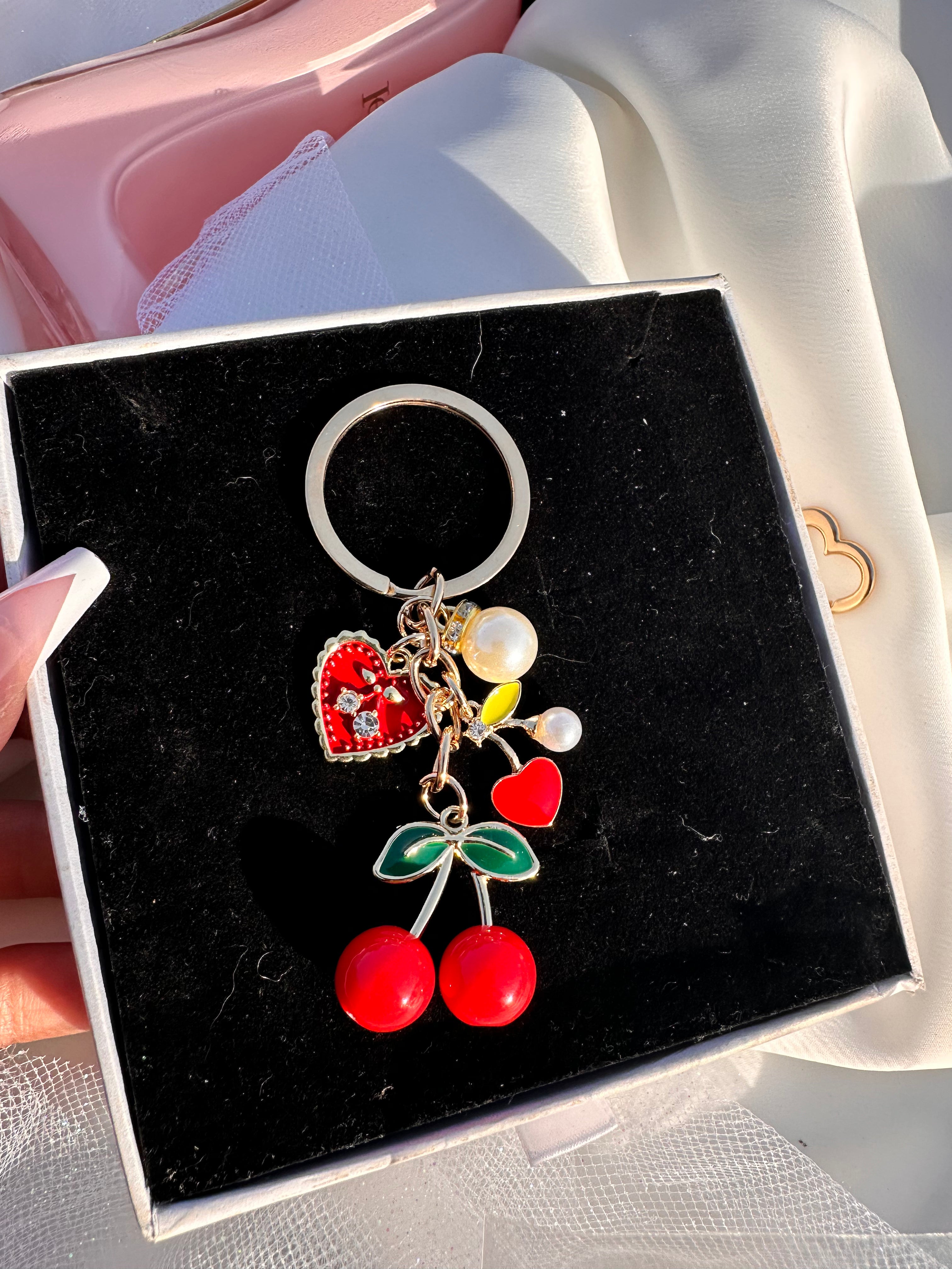 Sweet Cherry Love Keychain