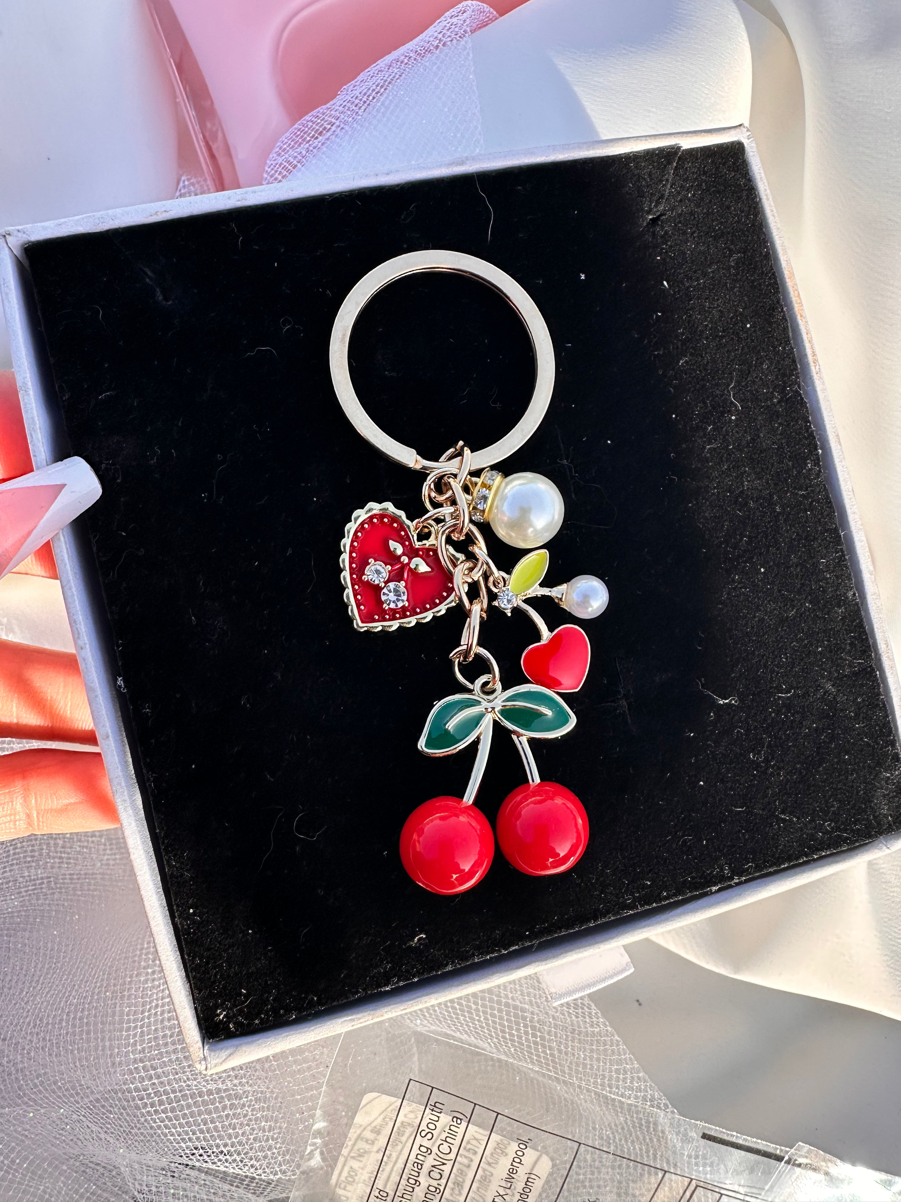 Sweet Cherry Love Keychain