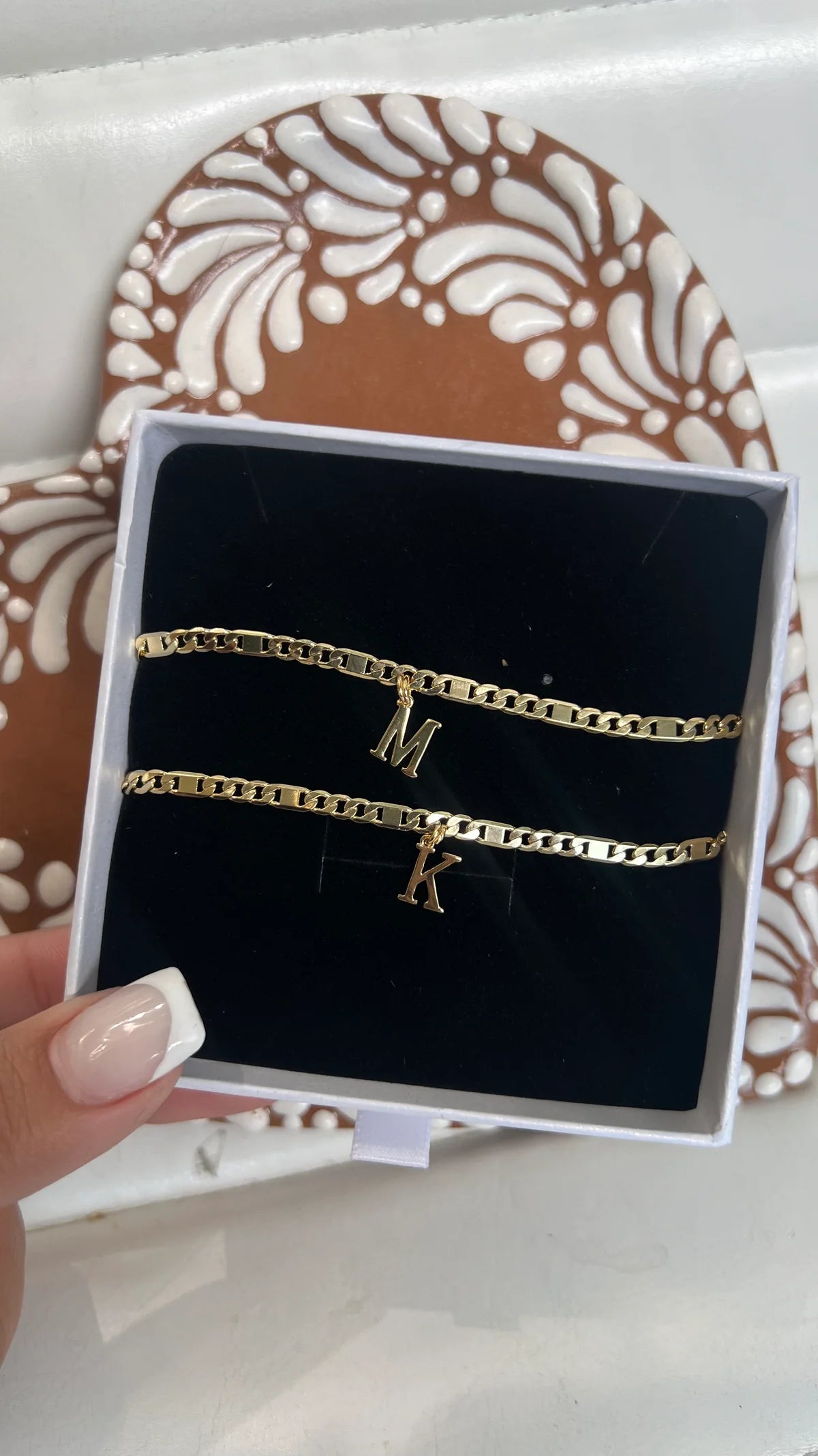 2 Bracelets: Initial Minimalistic Couple Set