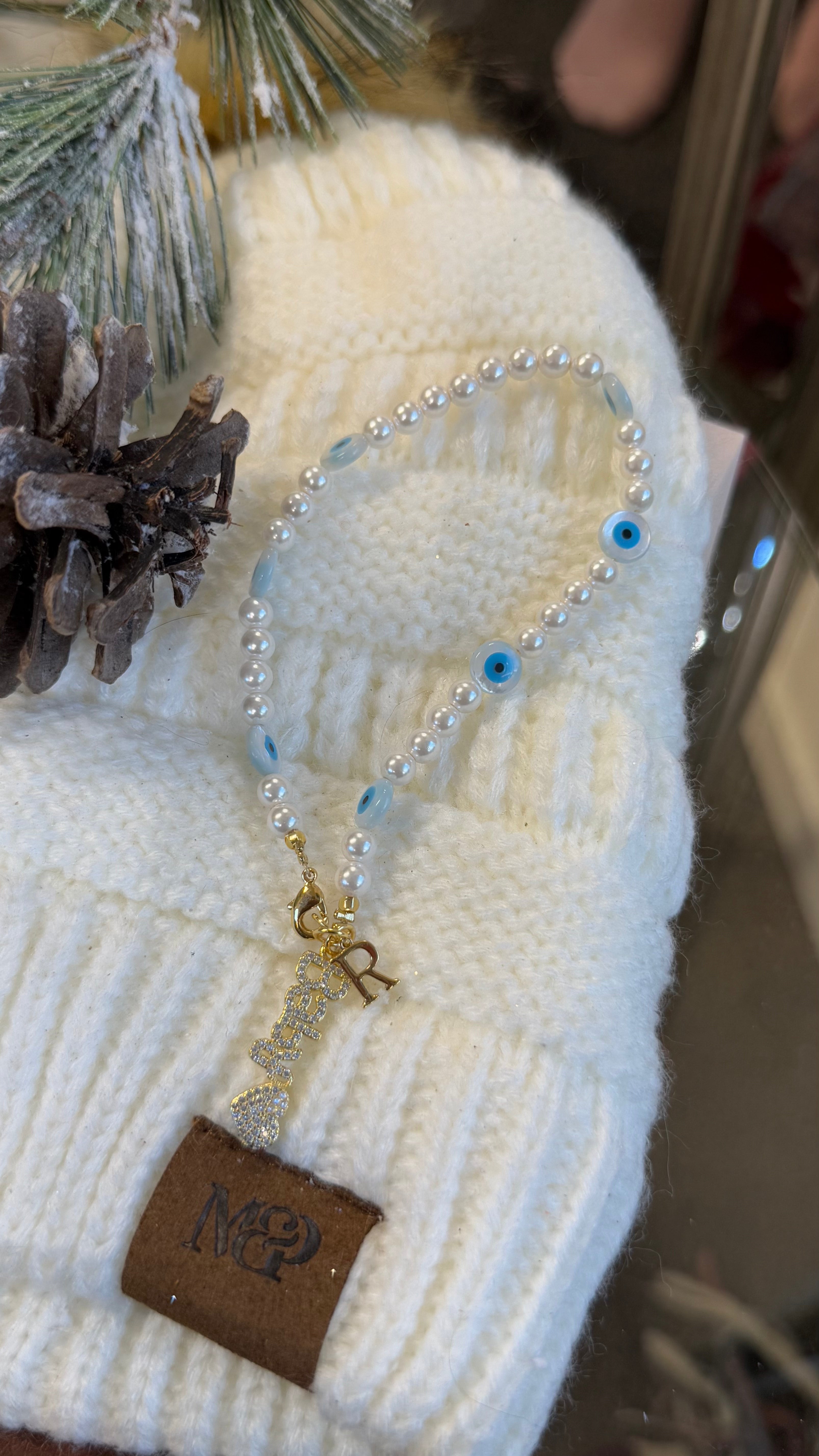 Initial Baby Blue Car Rosario