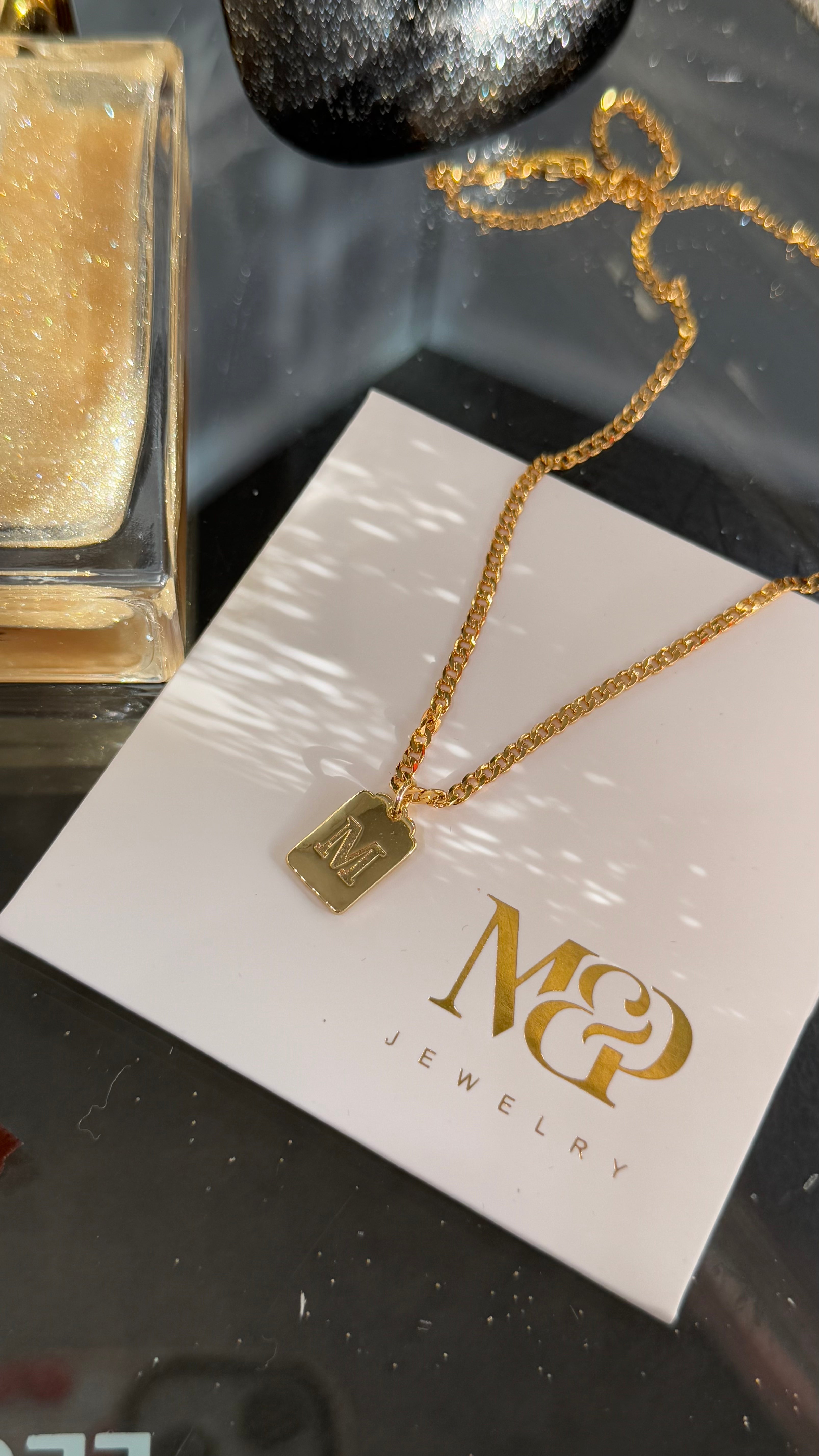 Dainty 17" Initial Necklace