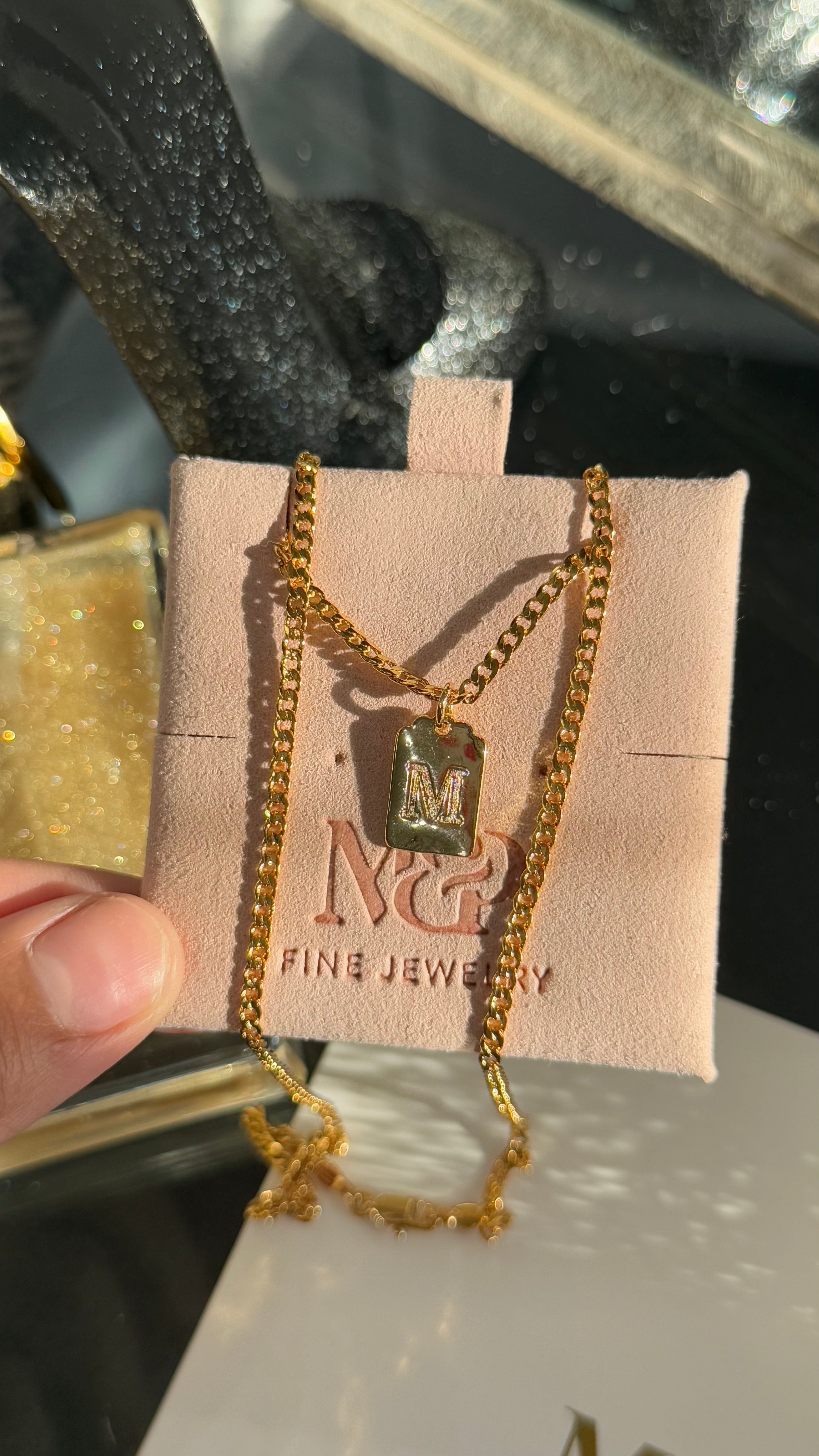 Dainty 17" Initial Necklace