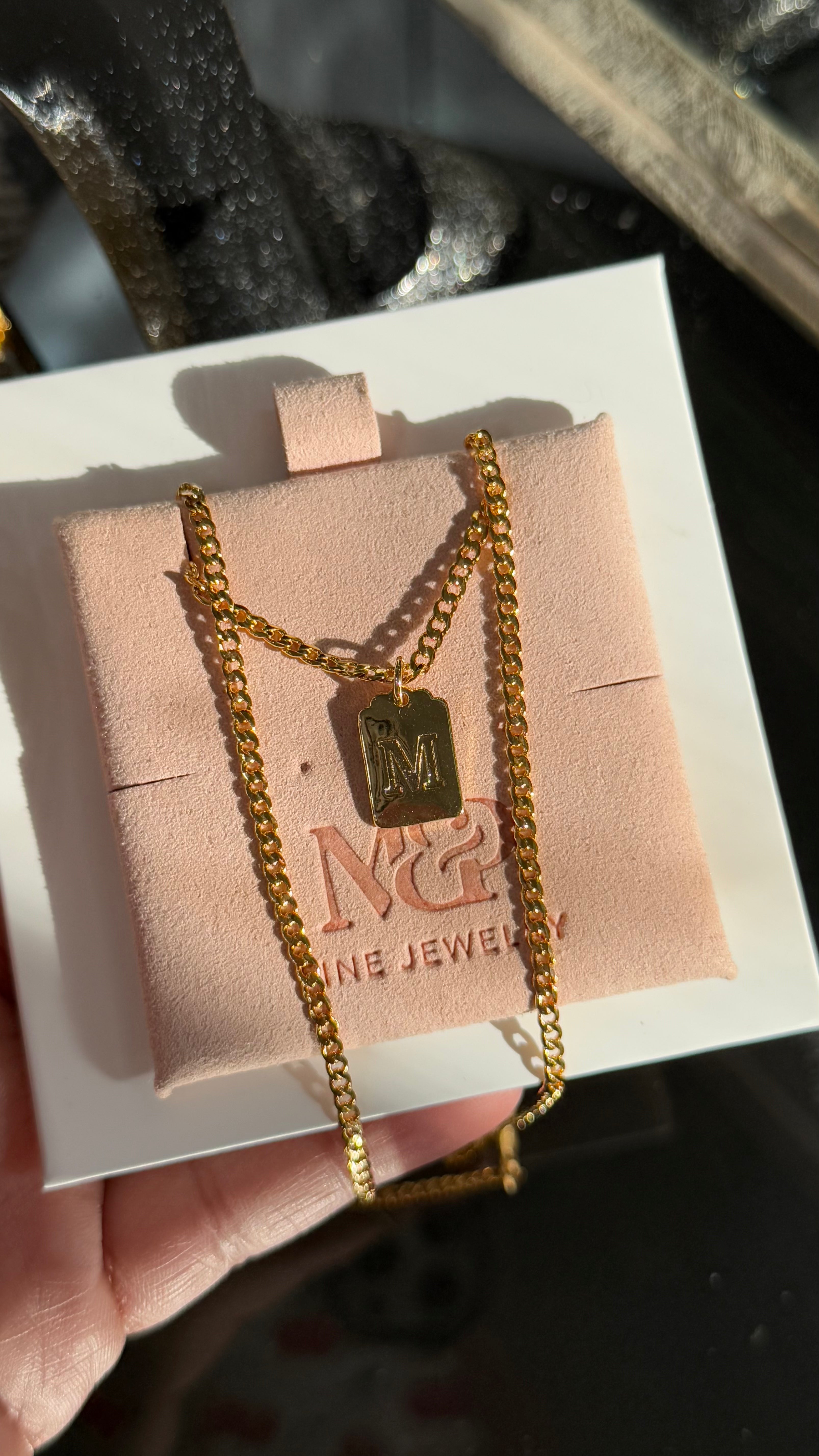 Dainty 17" Initial Necklace