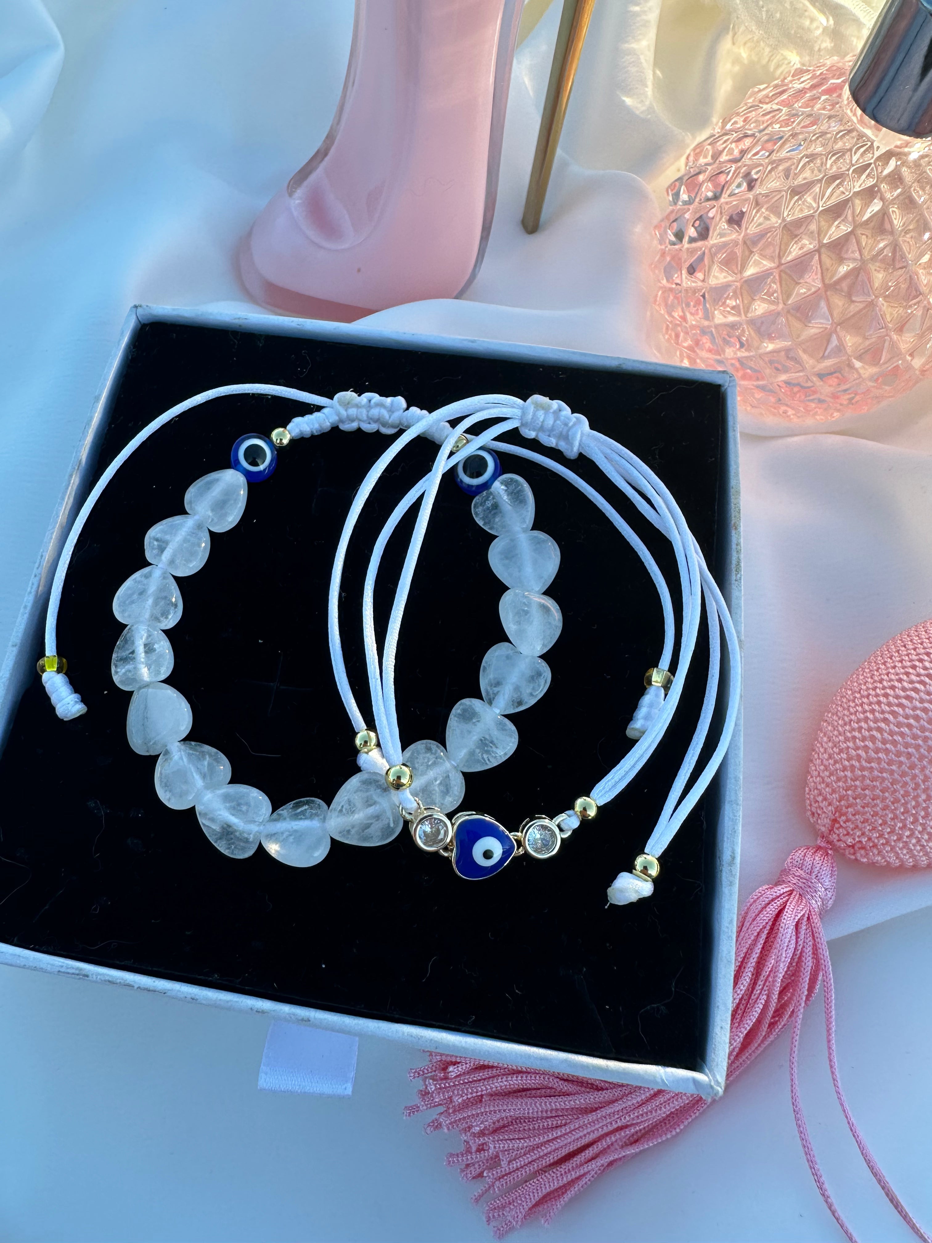 Clarity, Calm, Protection Bracelet Duo