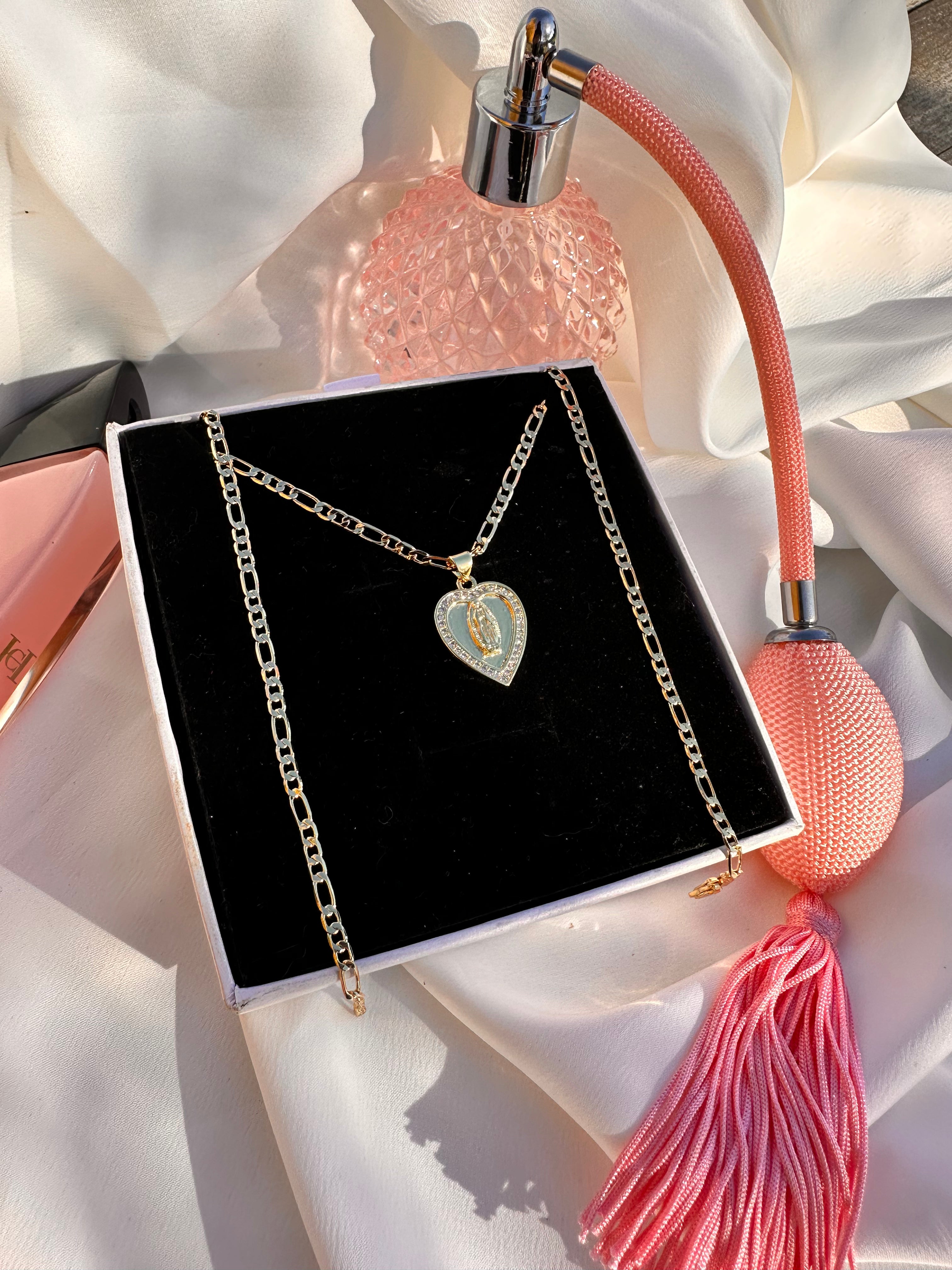 Virgin Mary Heart Necklace