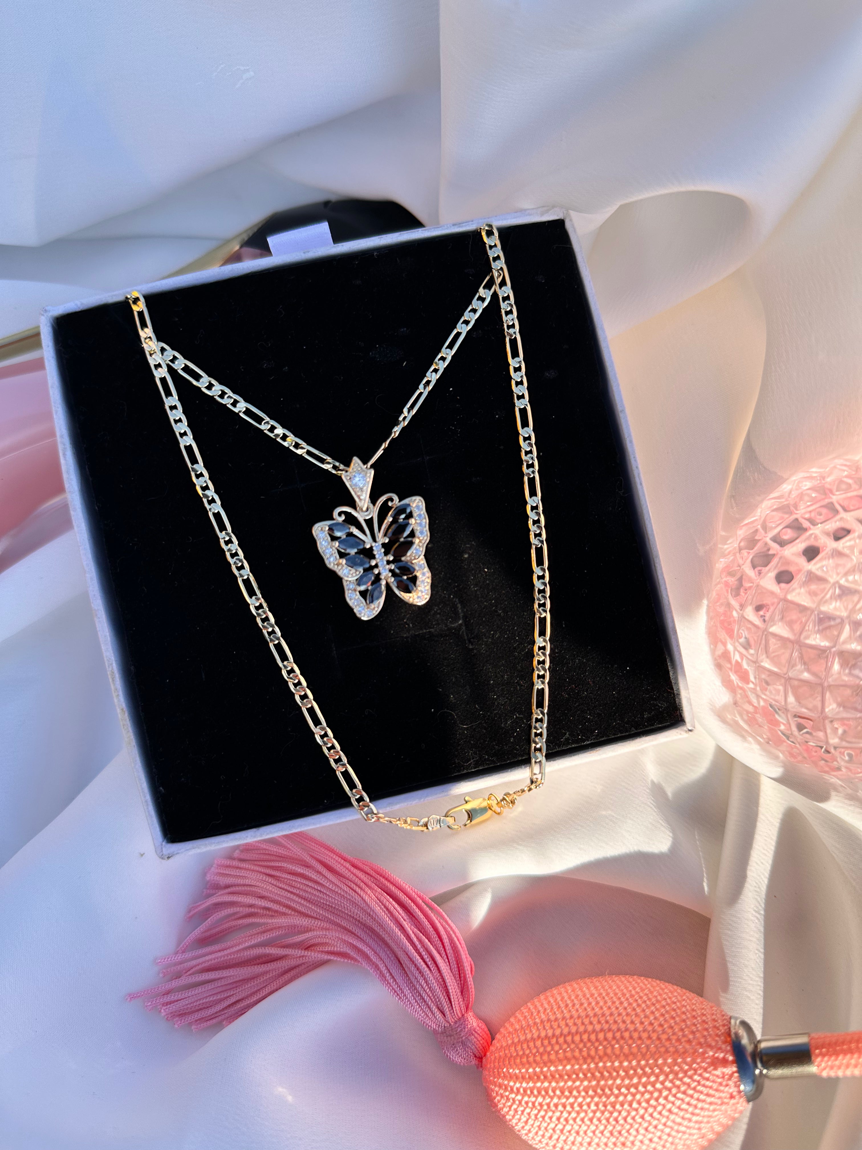 Midnight Butterfly Necklace