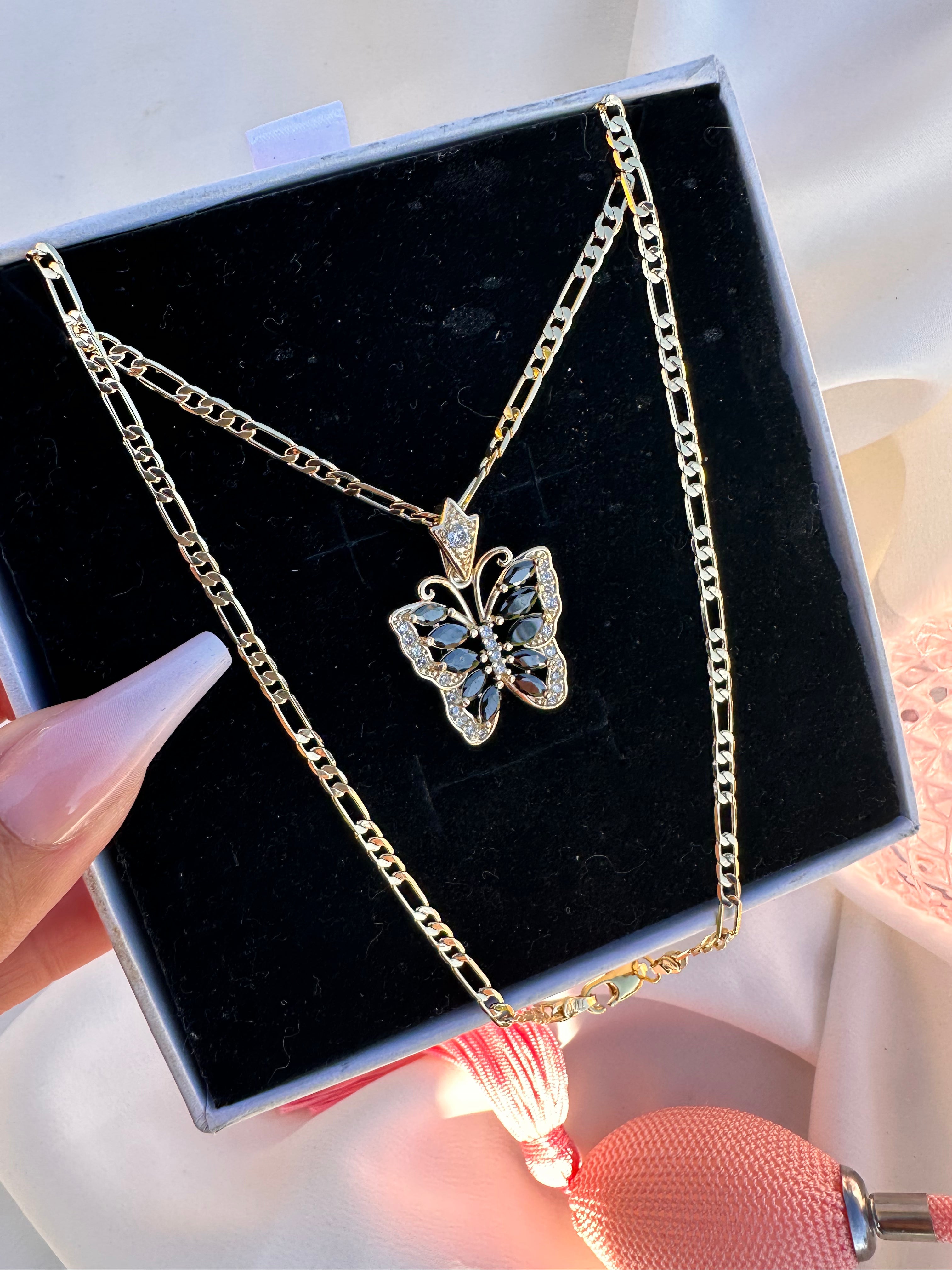 Midnight Butterfly Necklace