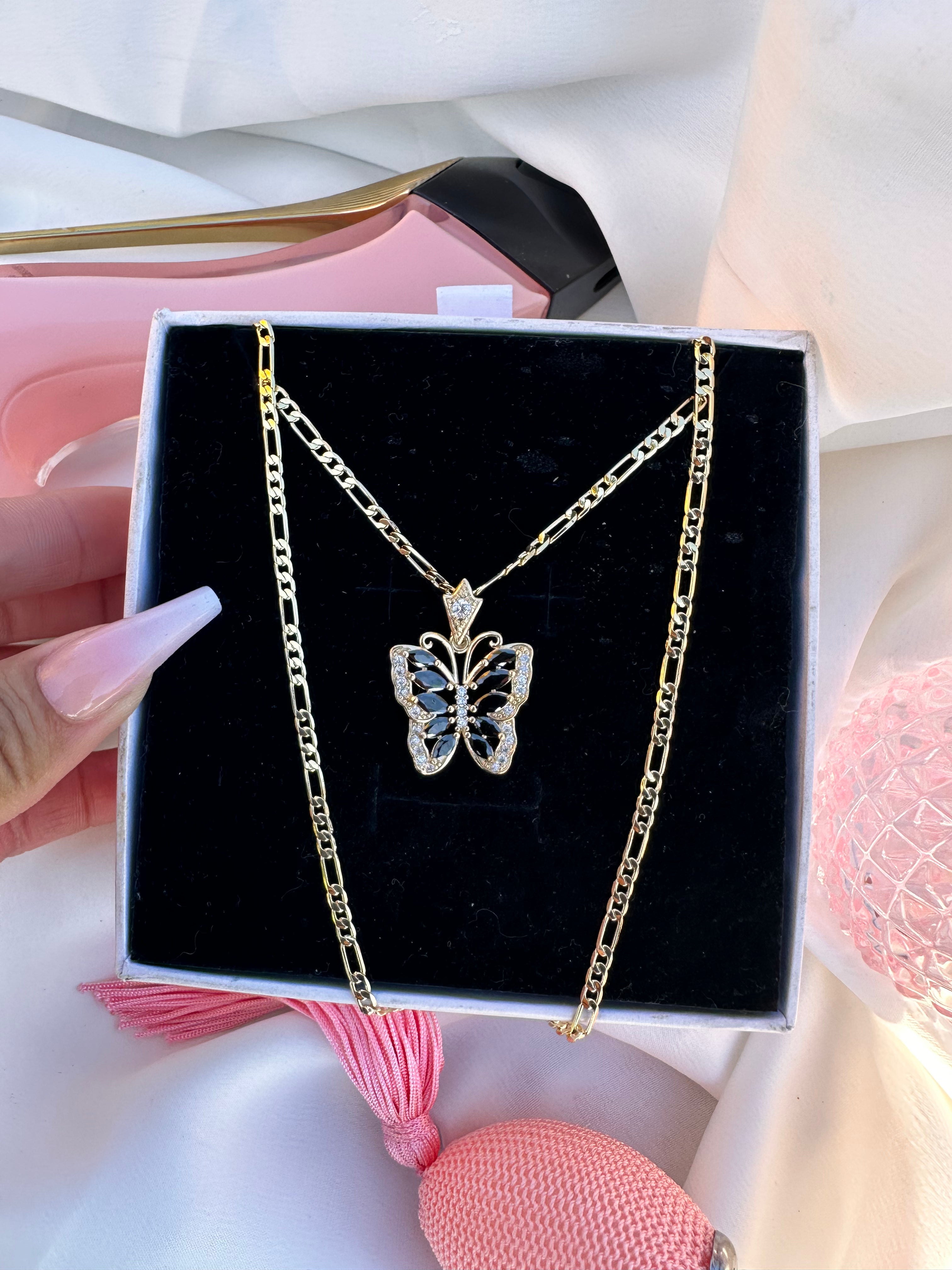 Midnight Butterfly Necklace