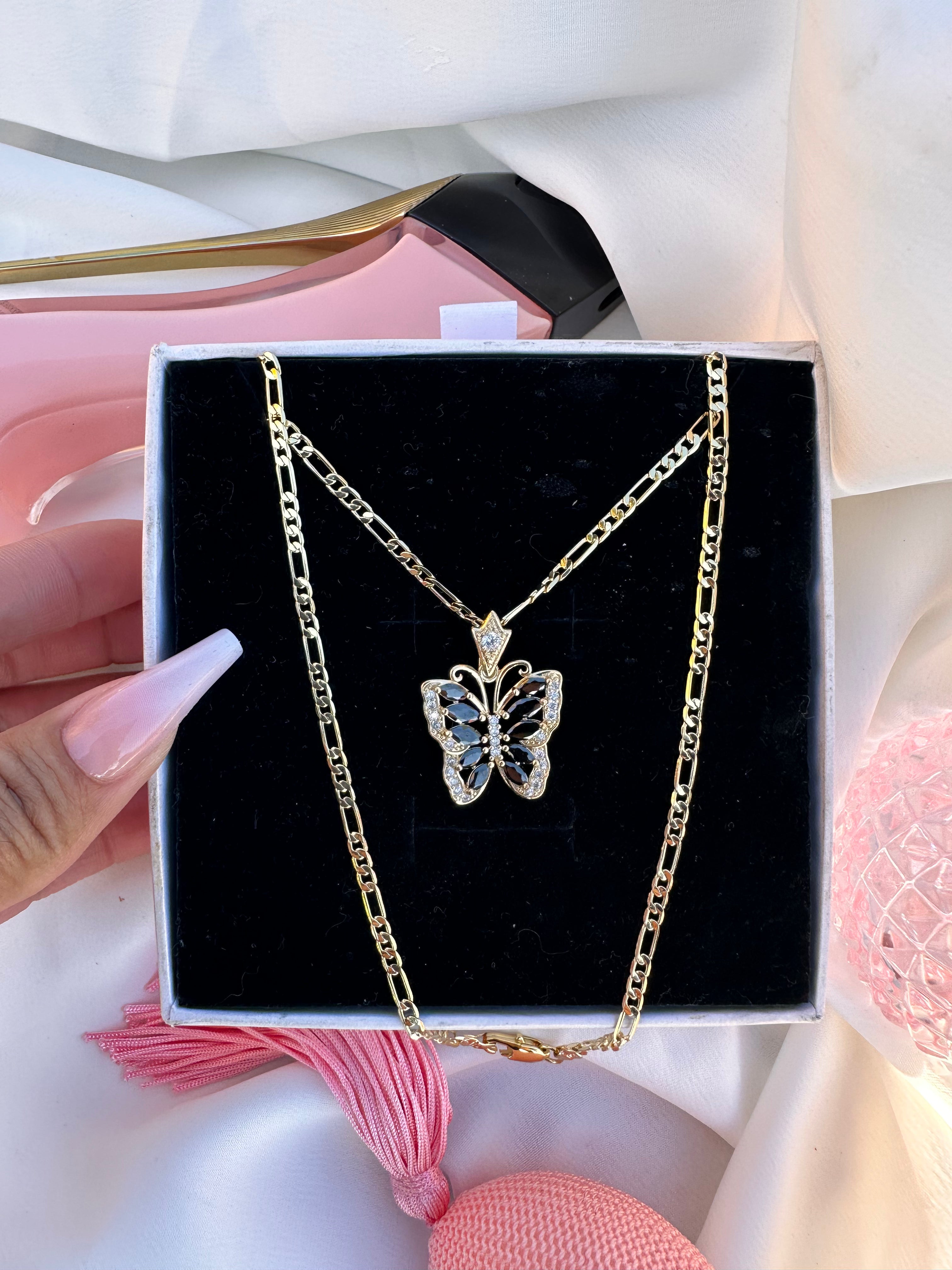 Midnight Butterfly Necklace