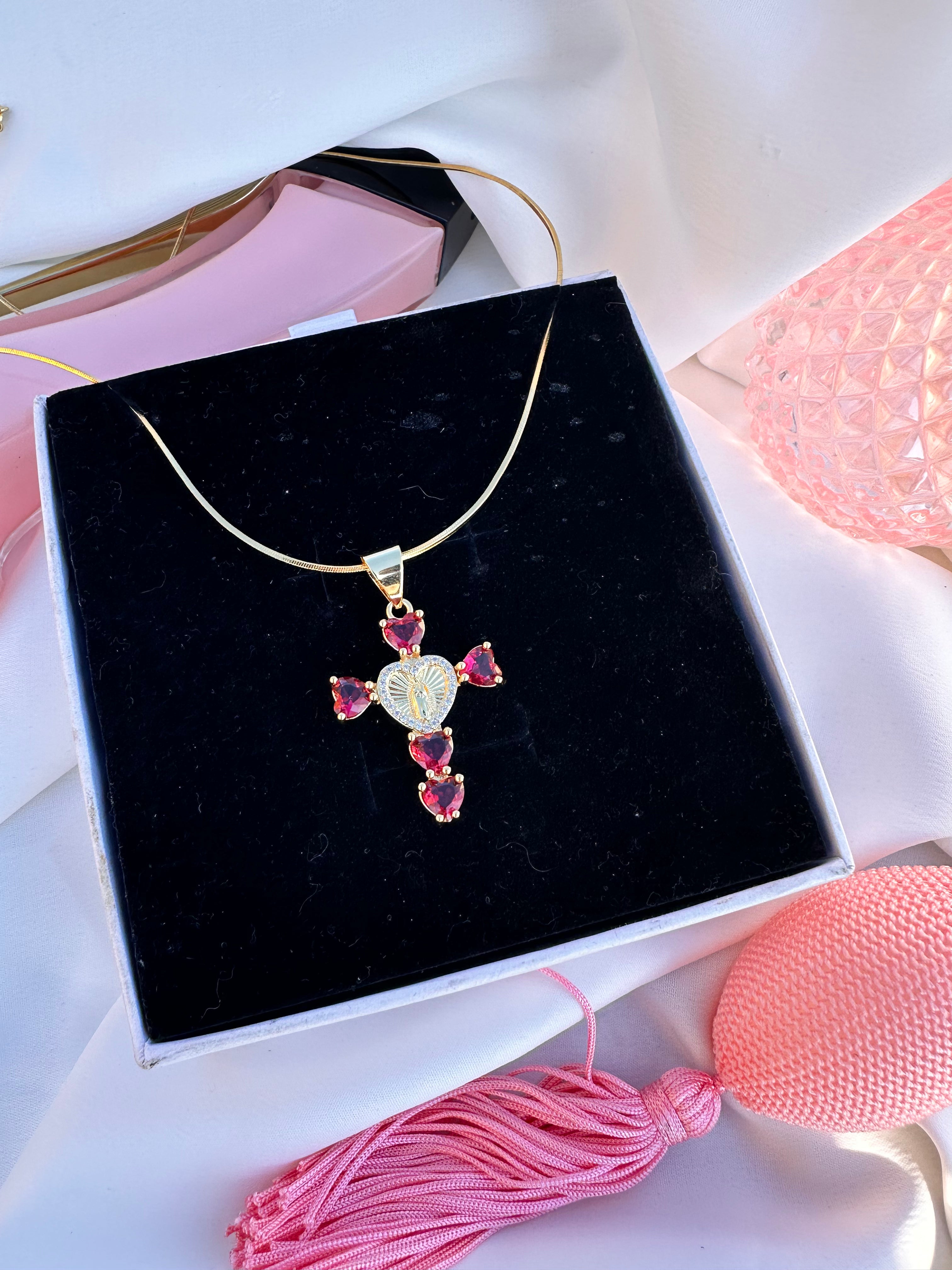 Amor de la Virgencita Cross Necklace