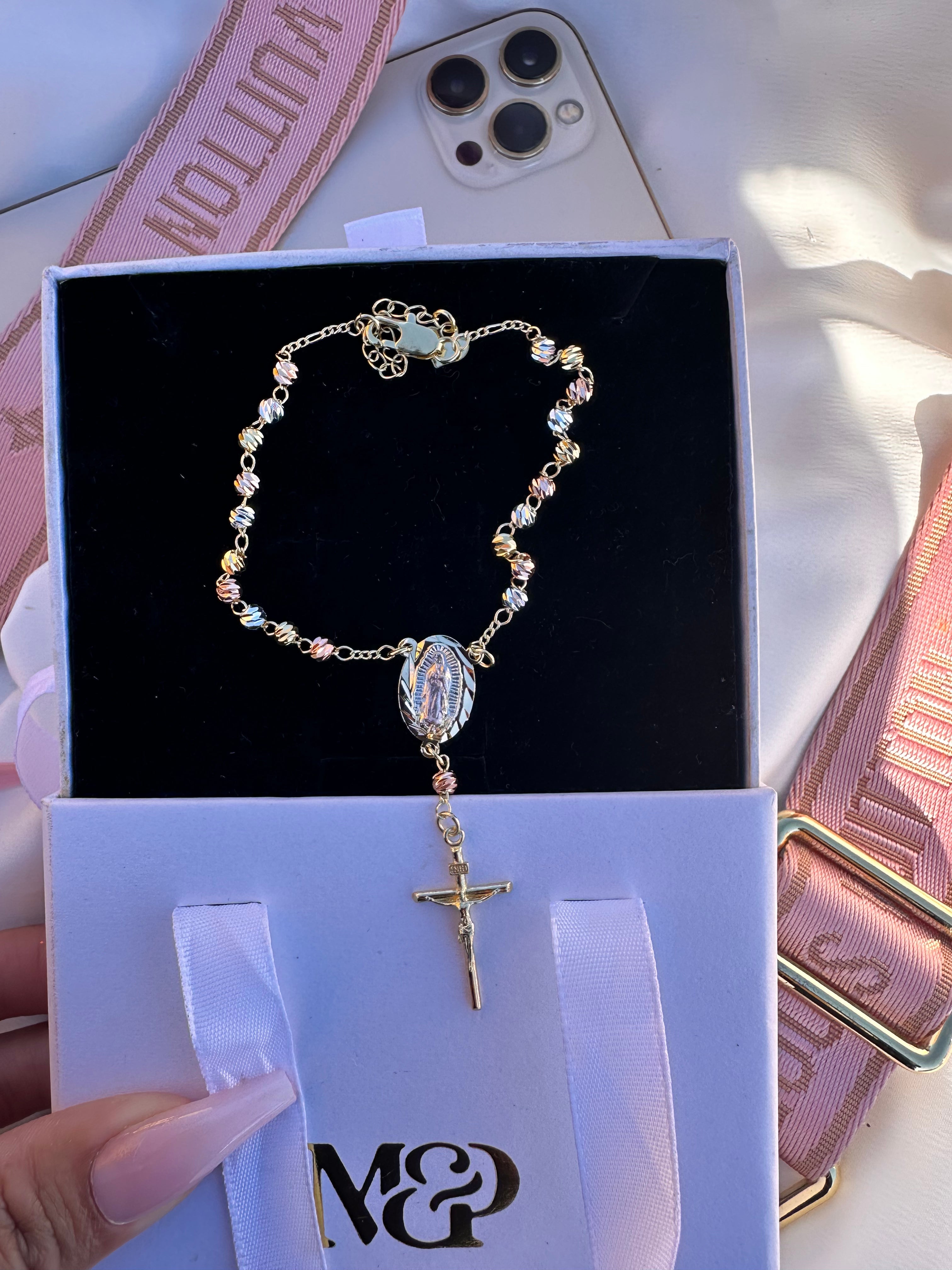 Dainty Lady of Guadalupe Rosario Bracelet