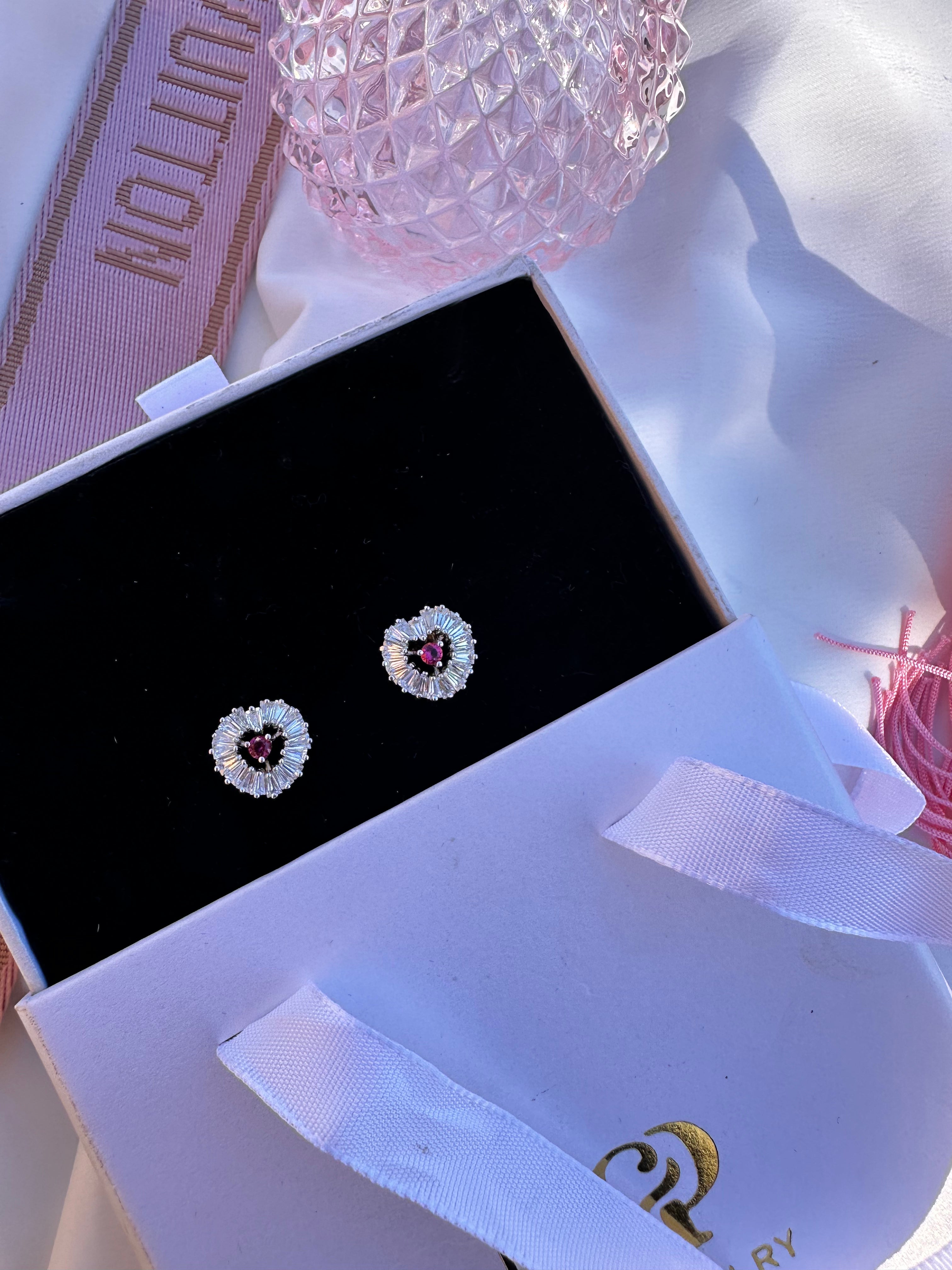 Crystal Heart Earrings