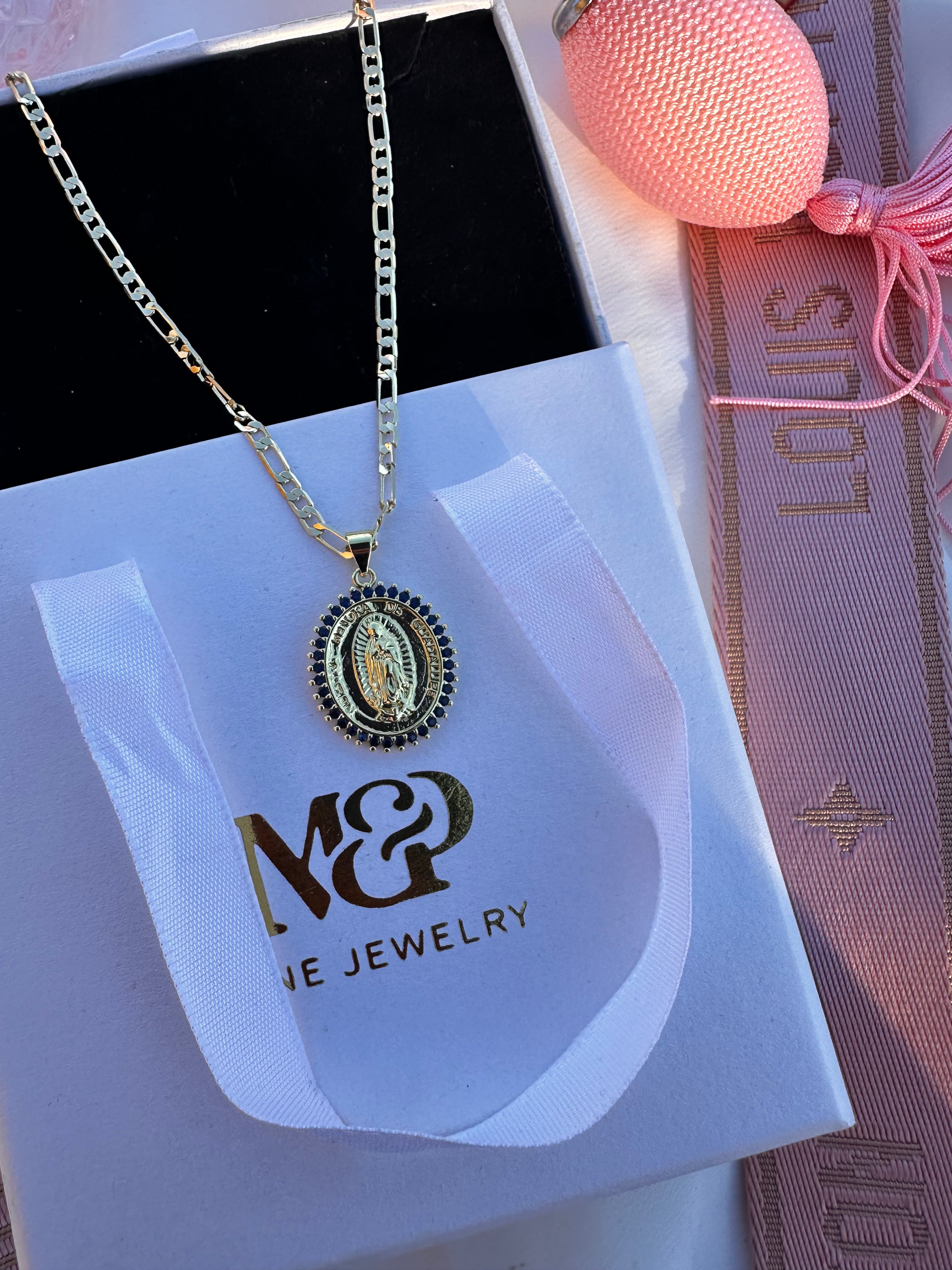Lady of Guadalupe Navy Necklace