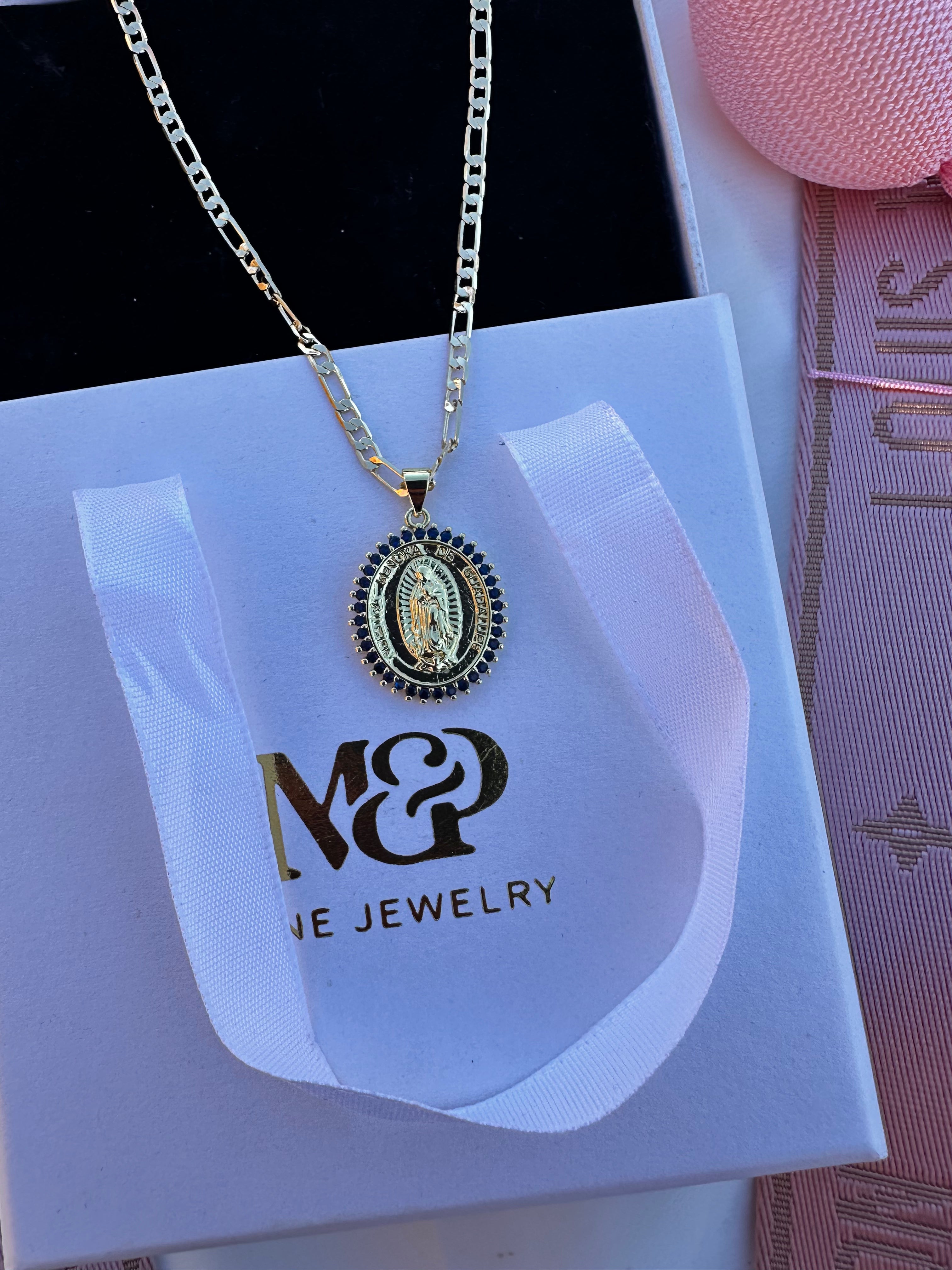 Lady of Guadalupe Navy Necklace