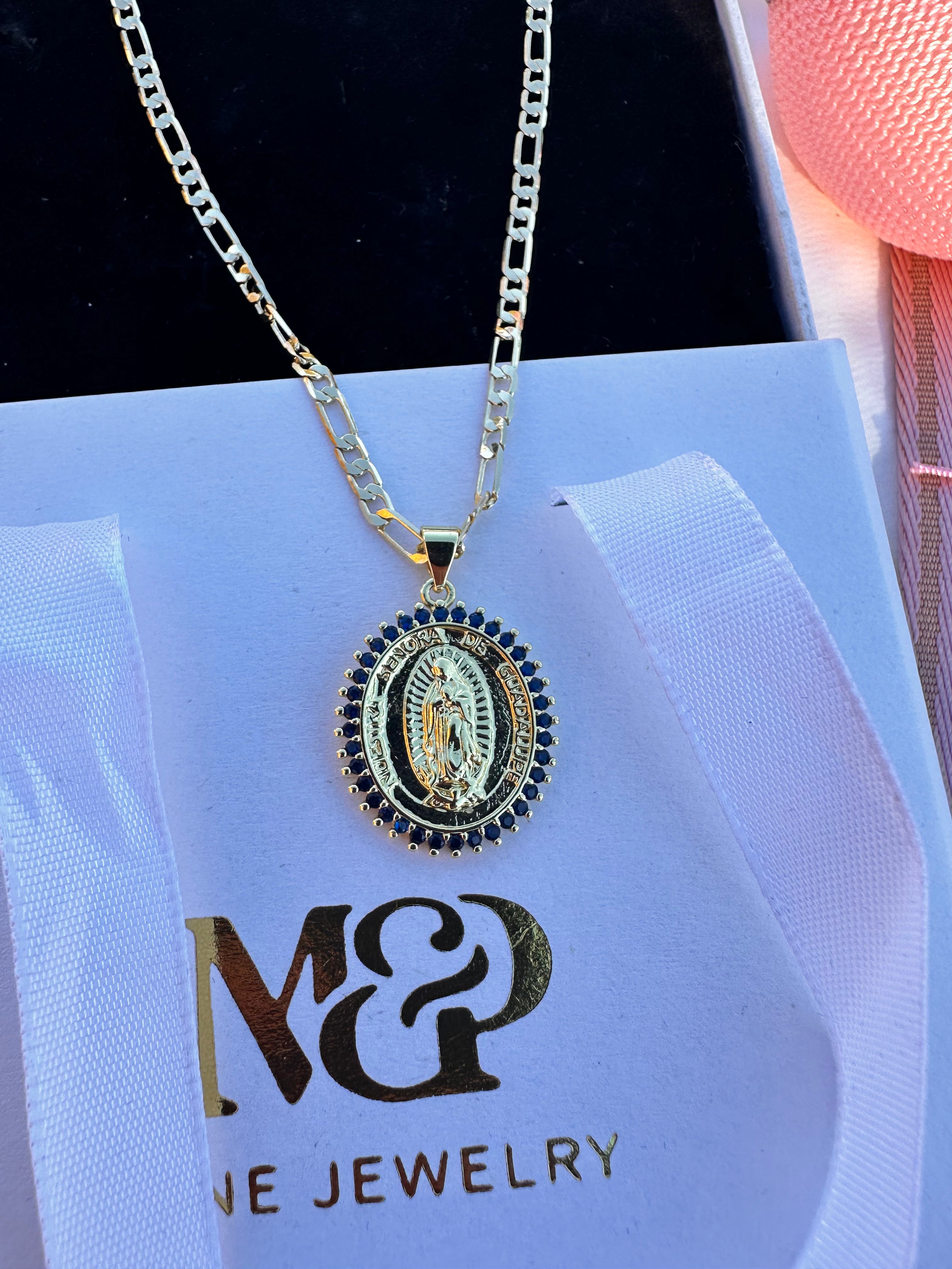 Lady of Guadalupe Navy Necklace