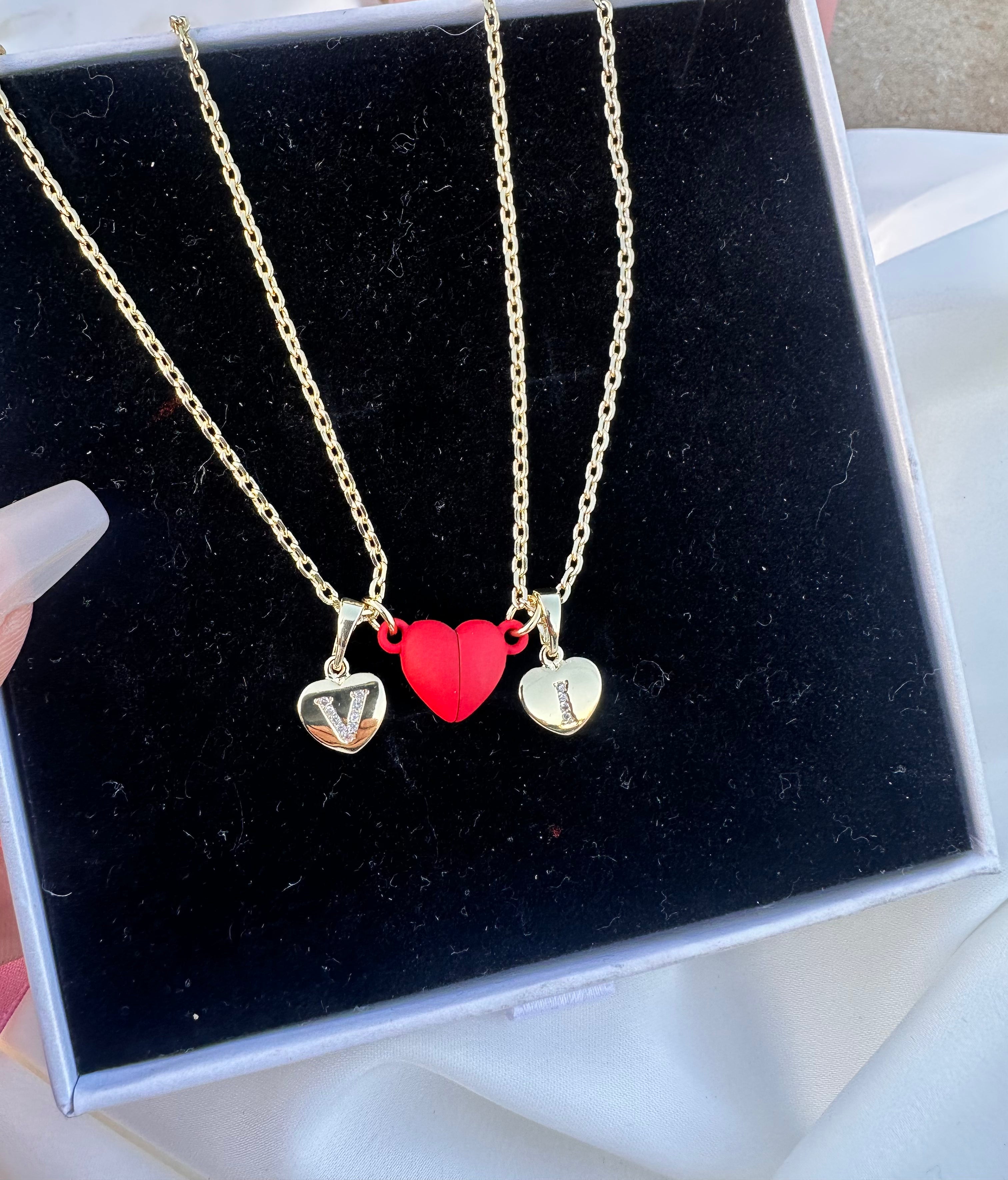 "My other half" Matching initial Necklaces