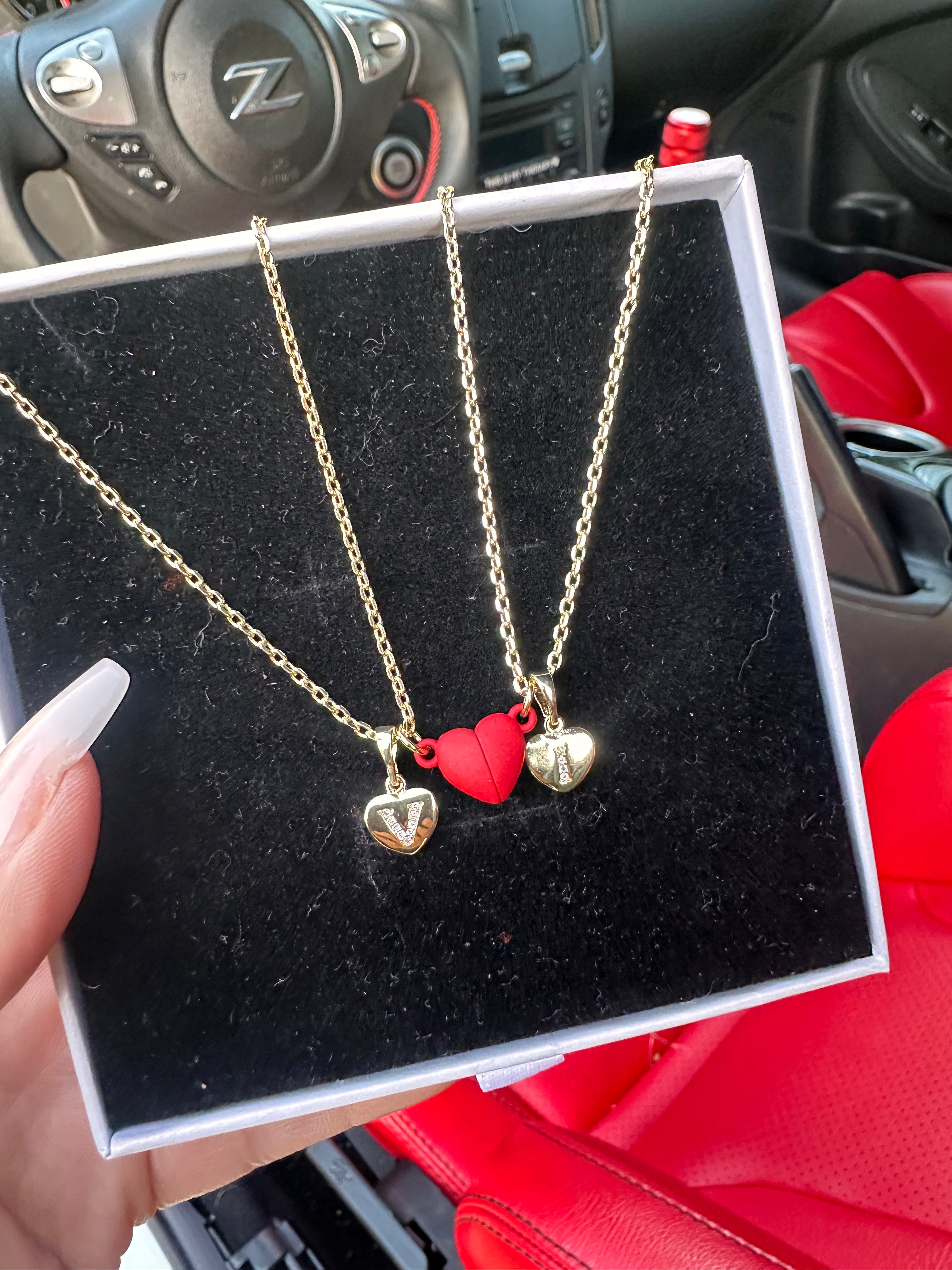 "My other half" Matching initial Necklaces