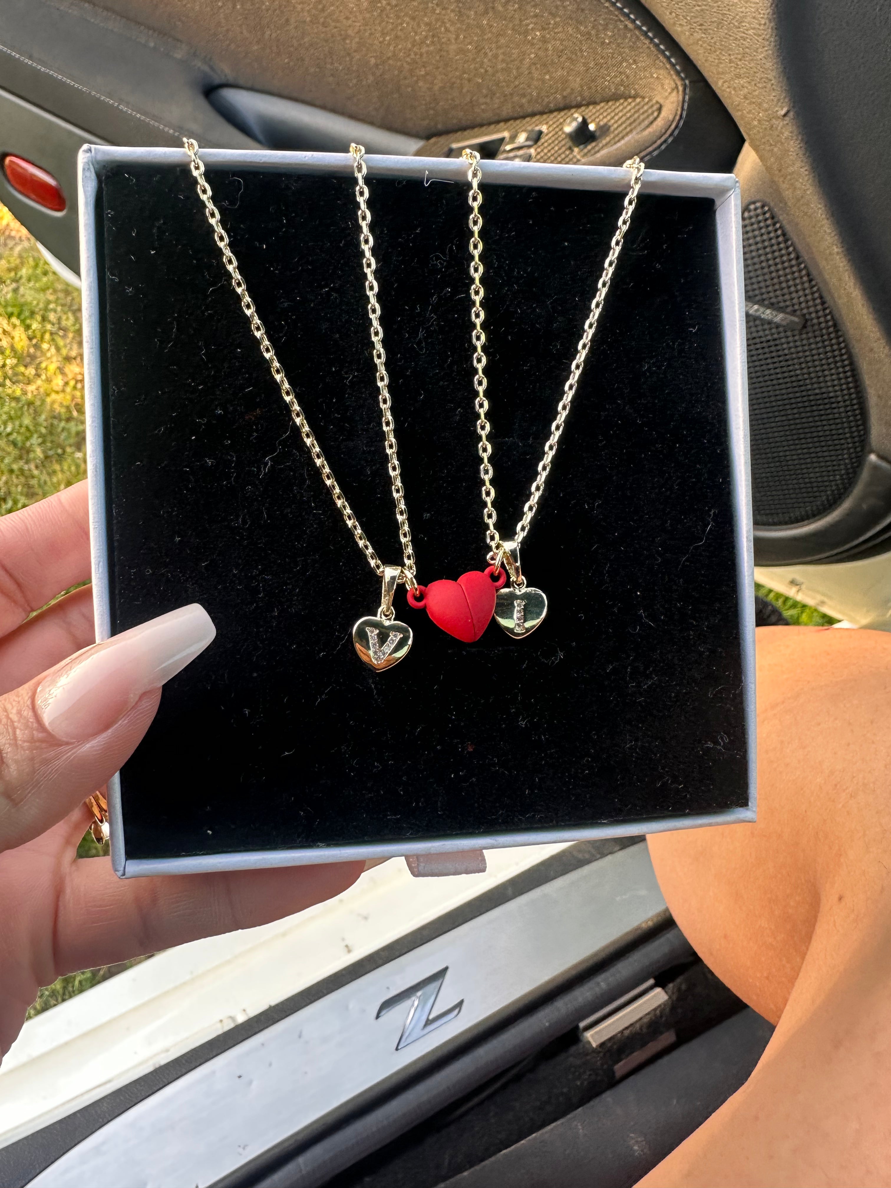"My other half" Matching initial Necklaces